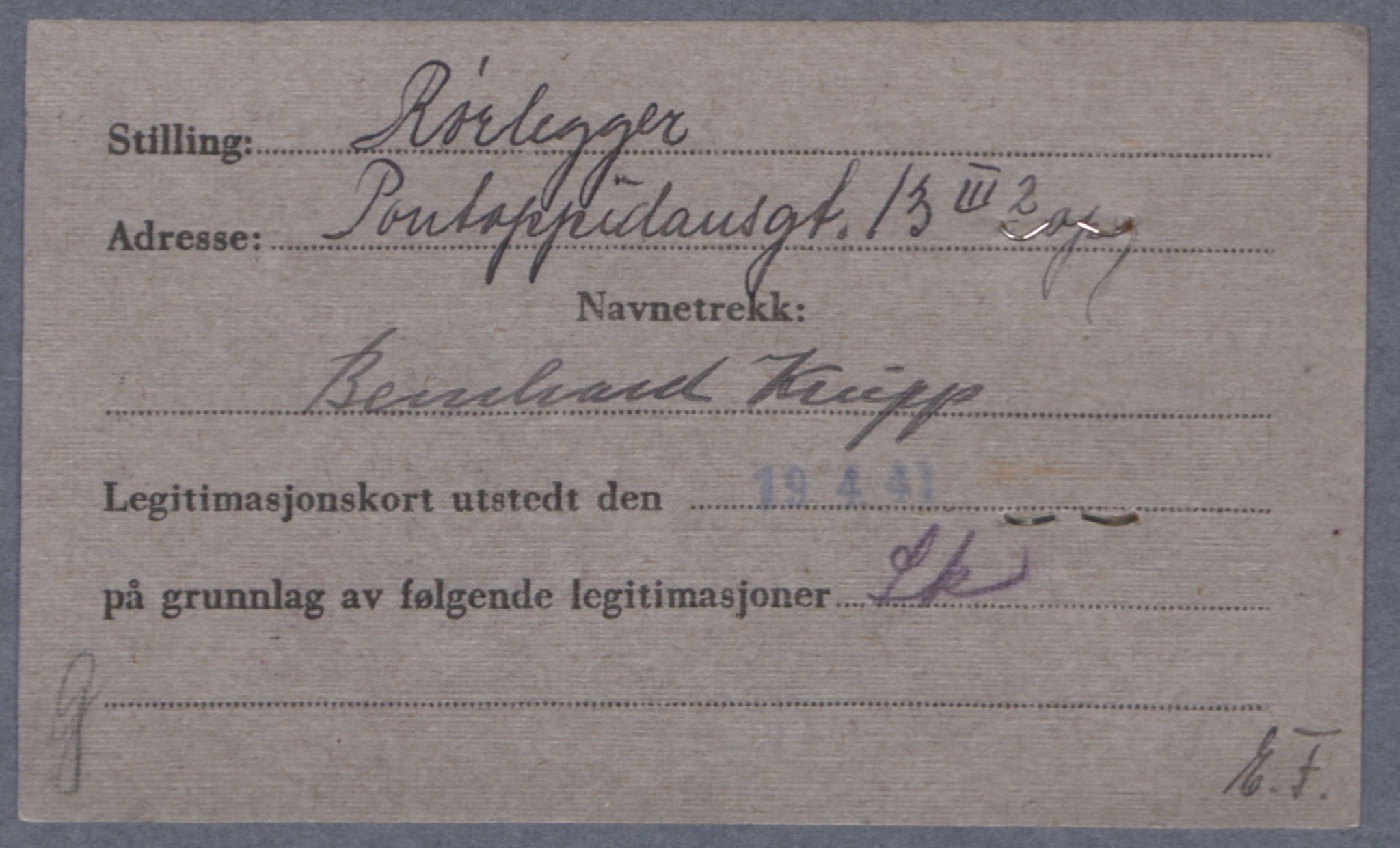 Sosialdepartementet, Våre Falne, AV/RA-S-1708/E/Ee/Eea/L0021A: Legitimasjonskort med fotografier for jøder, 1941-1942, p. 216