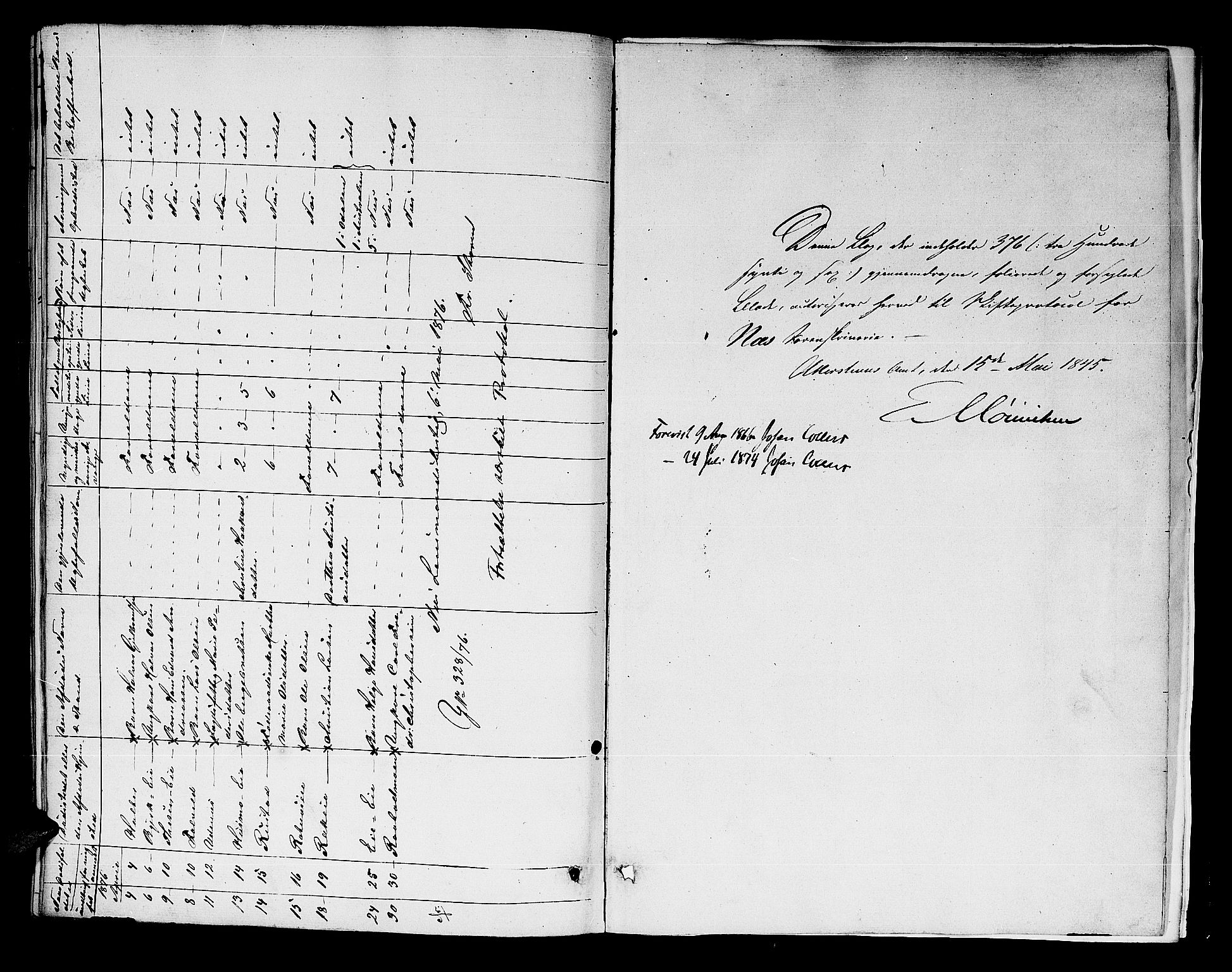 Nes tingrett, AV/SAO-A-10548/H/Hb/L0001: Registrerings- og forhandlingsprotokoll "M", 1845-1876