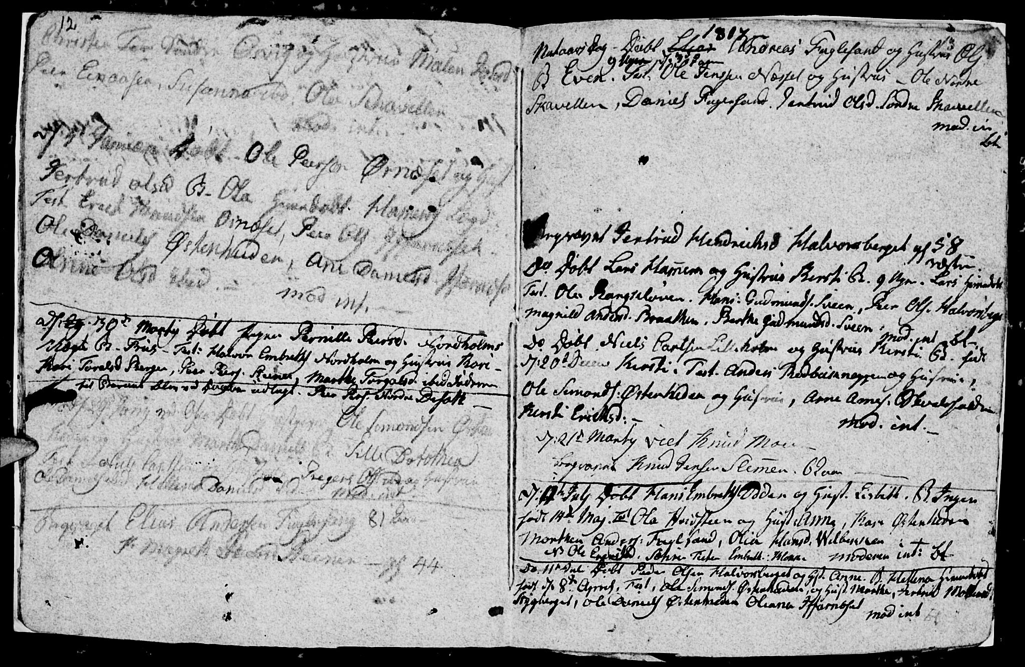 Trysil prestekontor, SAH/PREST-046/H/Ha/Hab/L0003: Parish register (copy) no. 3, 1802-1813, p. 12-13