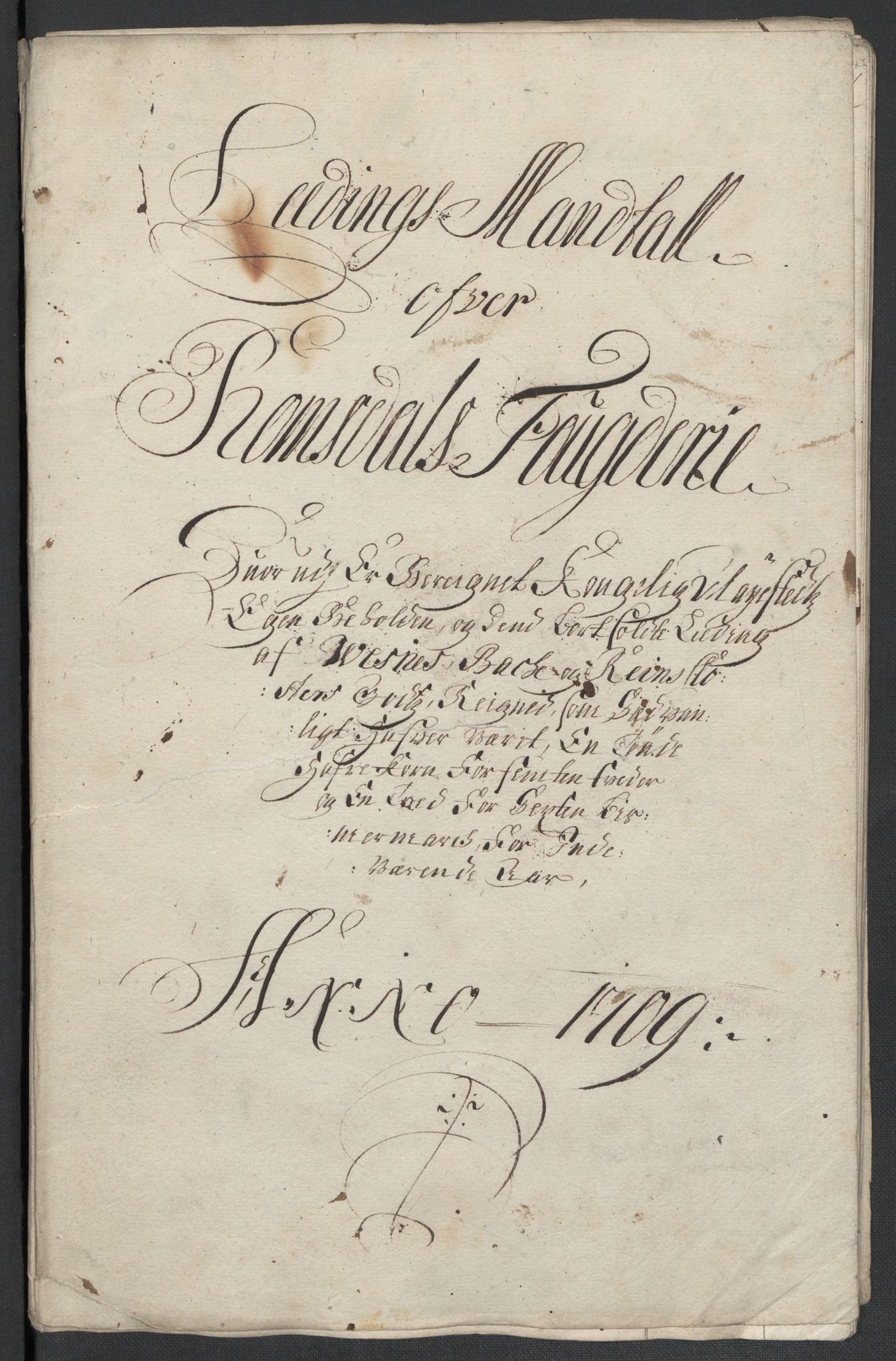 Rentekammeret inntil 1814, Reviderte regnskaper, Fogderegnskap, RA/EA-4092/R55/L3659: Fogderegnskap Romsdal, 1709-1710, p. 119