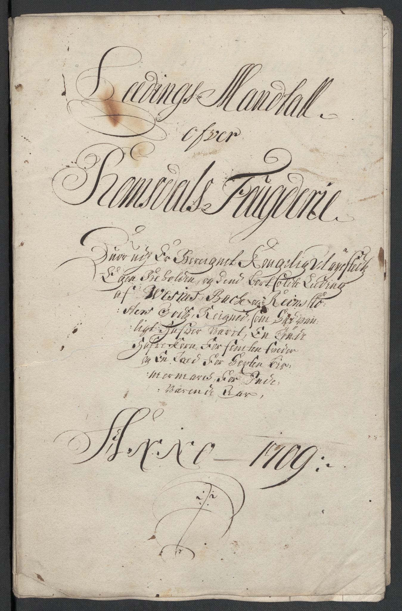 Rentekammeret inntil 1814, Reviderte regnskaper, Fogderegnskap, AV/RA-EA-4092/R55/L3659: Fogderegnskap Romsdal, 1709-1710, p. 119