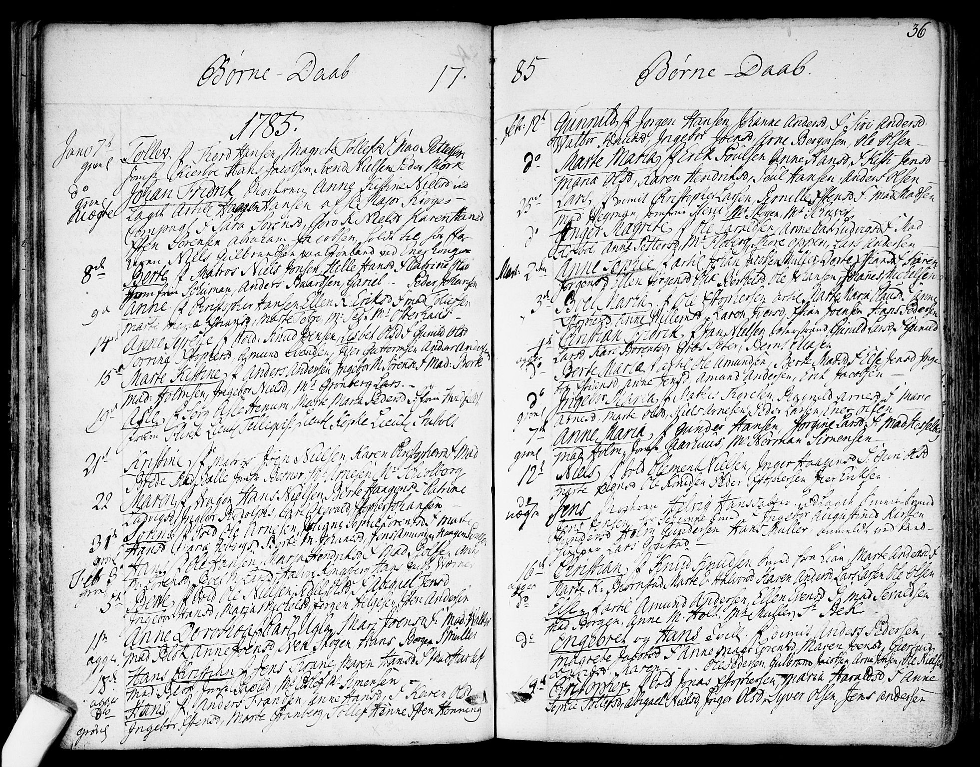 Garnisonsmenigheten Kirkebøker, SAO/A-10846/F/Fa/L0003: Parish register (official) no. 3, 1777-1809, p. 36