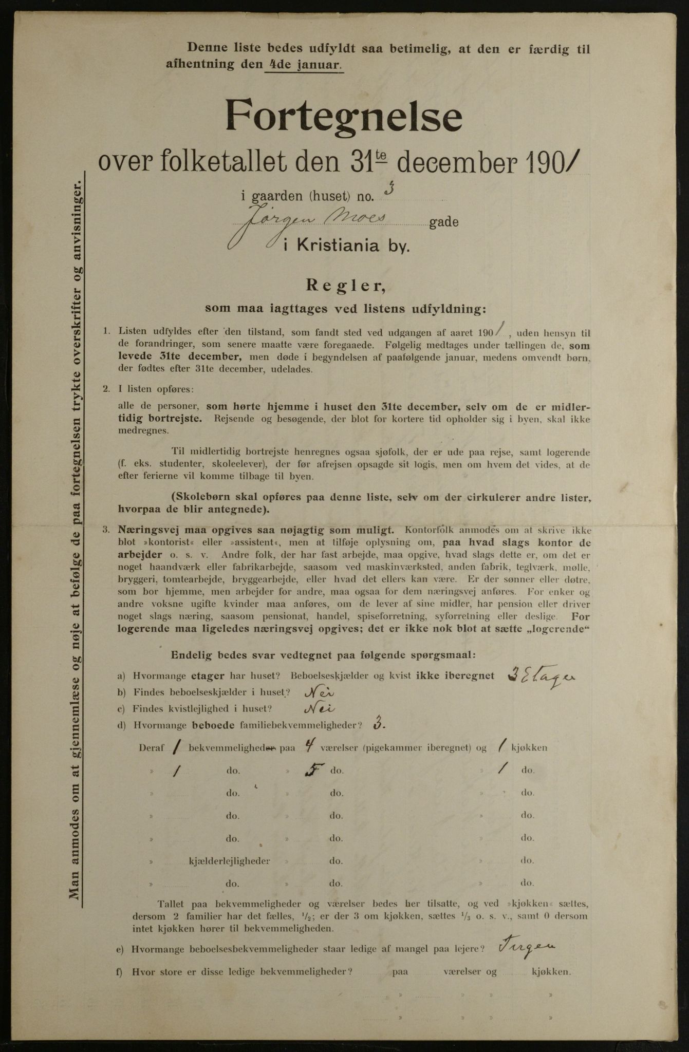 OBA, Municipal Census 1901 for Kristiania, 1901, p. 7455