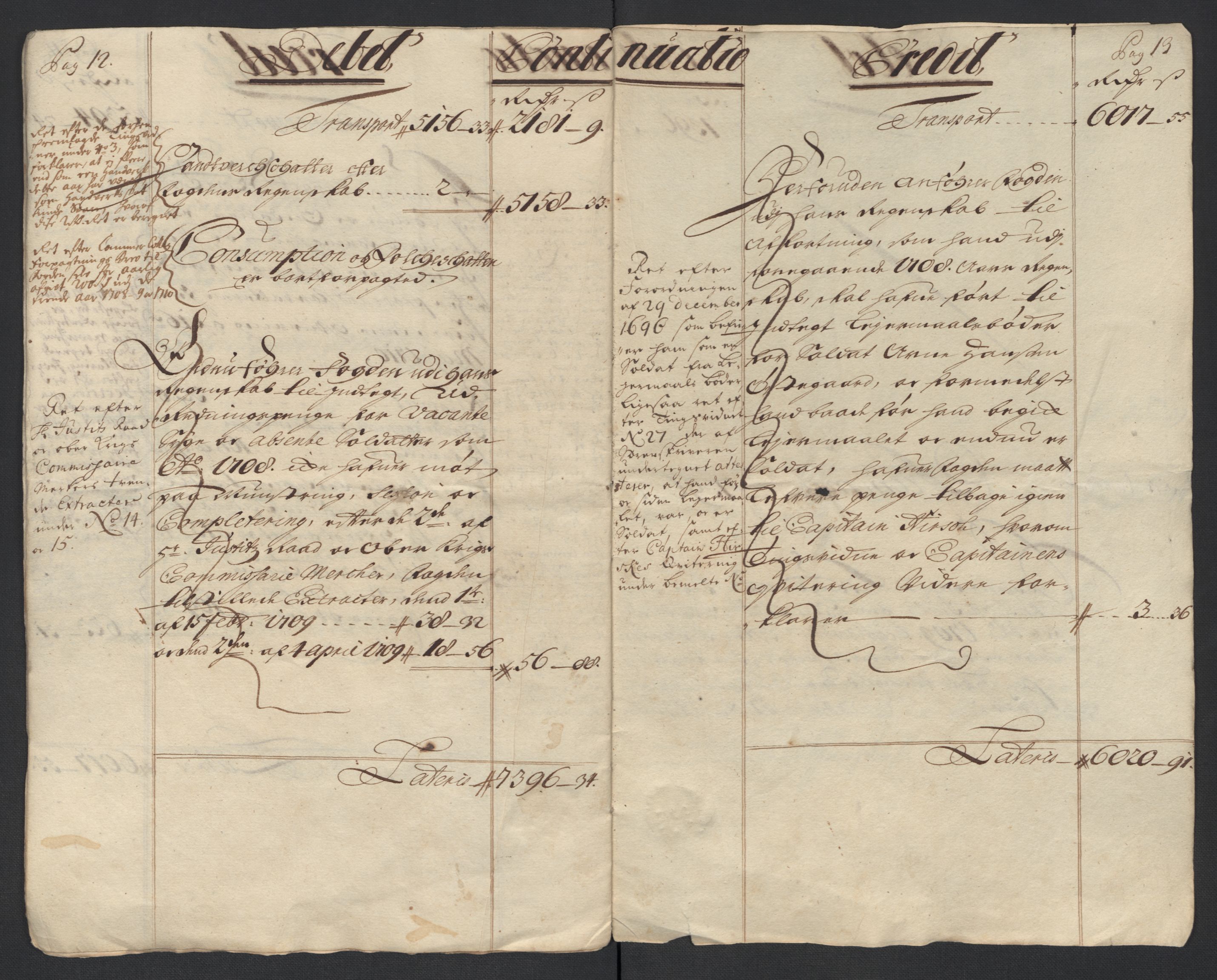 Rentekammeret inntil 1814, Reviderte regnskaper, Fogderegnskap, AV/RA-EA-4092/R13/L0846: Fogderegnskap Solør, Odal og Østerdal, 1709, p. 19