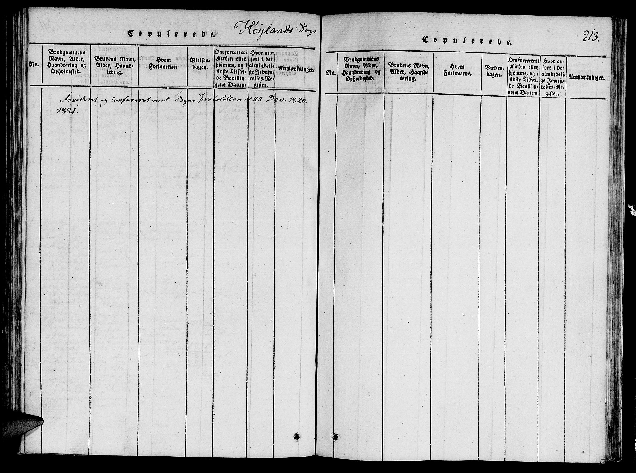 Ministerialprotokoller, klokkerbøker og fødselsregistre - Nord-Trøndelag, SAT/A-1458/764/L0546: Parish register (official) no. 764A06 /3, 1817-1821, p. 213