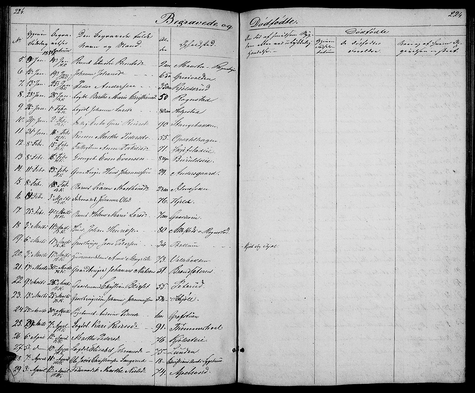 Østre Toten prestekontor, SAH/PREST-104/H/Ha/Hab/L0003: Parish register (copy) no. 3, 1848-1857, p. 224