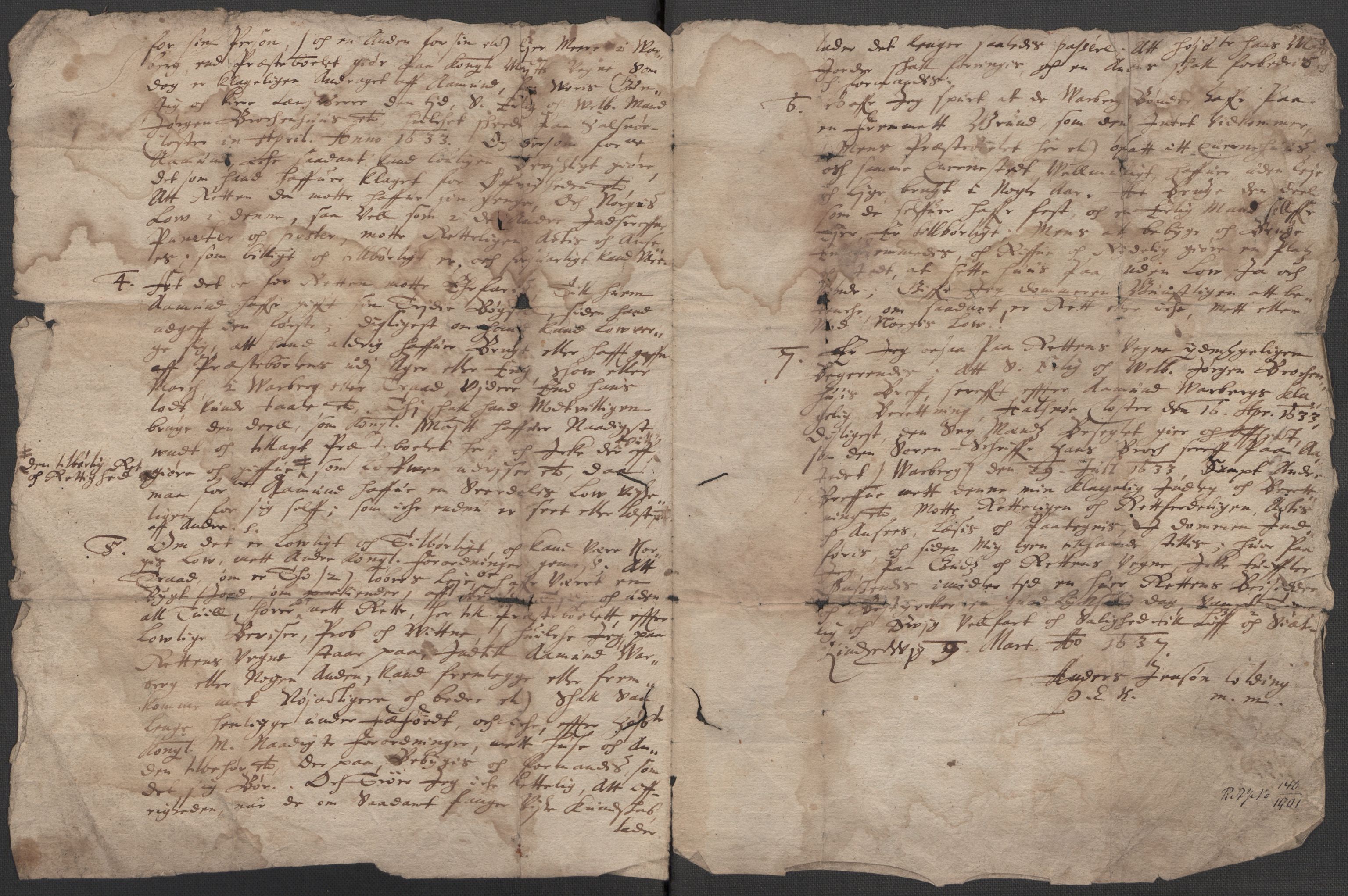 Riksarkivets diplomsamling, RA/EA-5965/F15/L0037: Prestearkiv - Hordaland, 1577-1733, p. 47