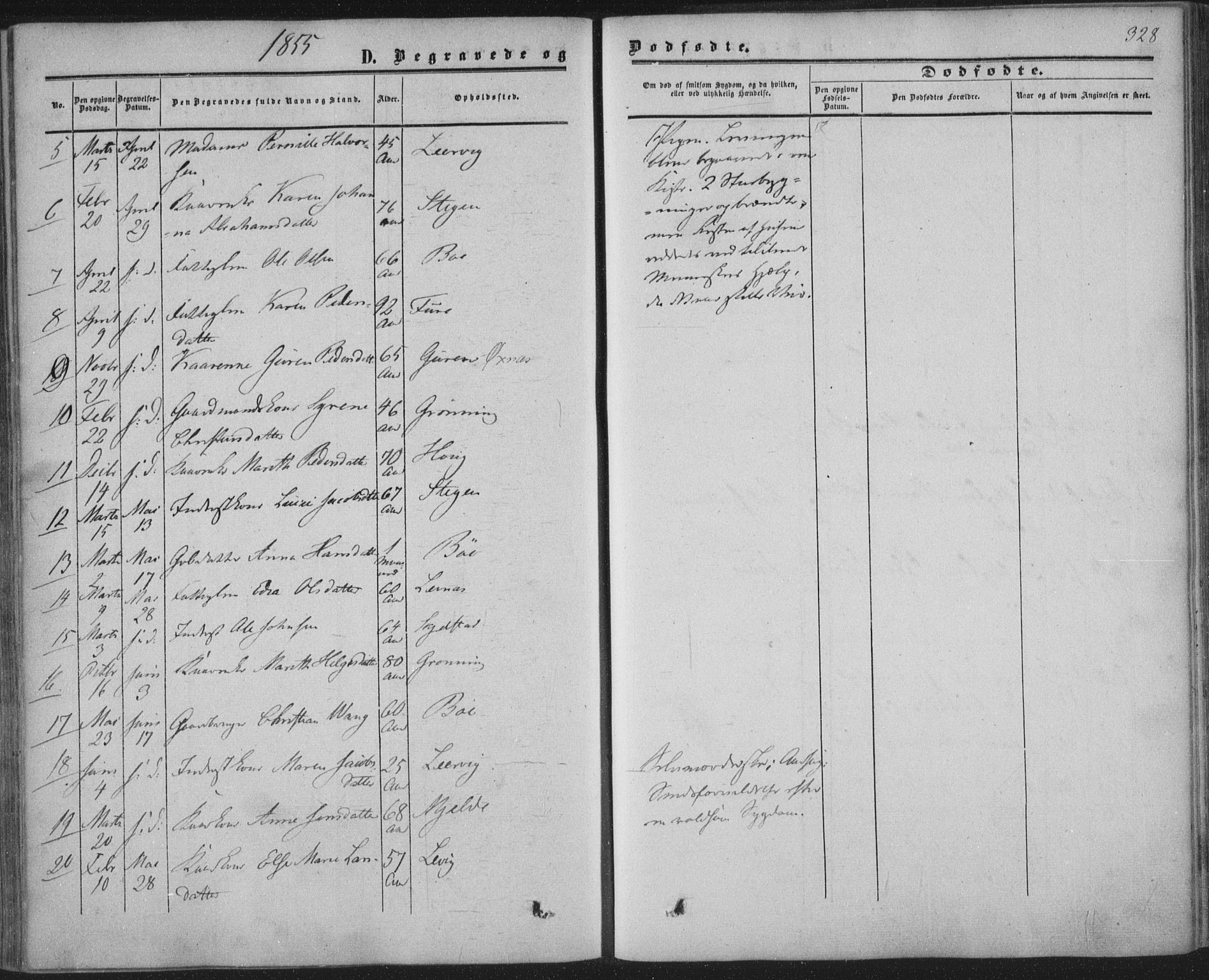 Ministerialprotokoller, klokkerbøker og fødselsregistre - Nordland, AV/SAT-A-1459/855/L0800: Parish register (official) no. 855A08, 1852-1864, p. 328