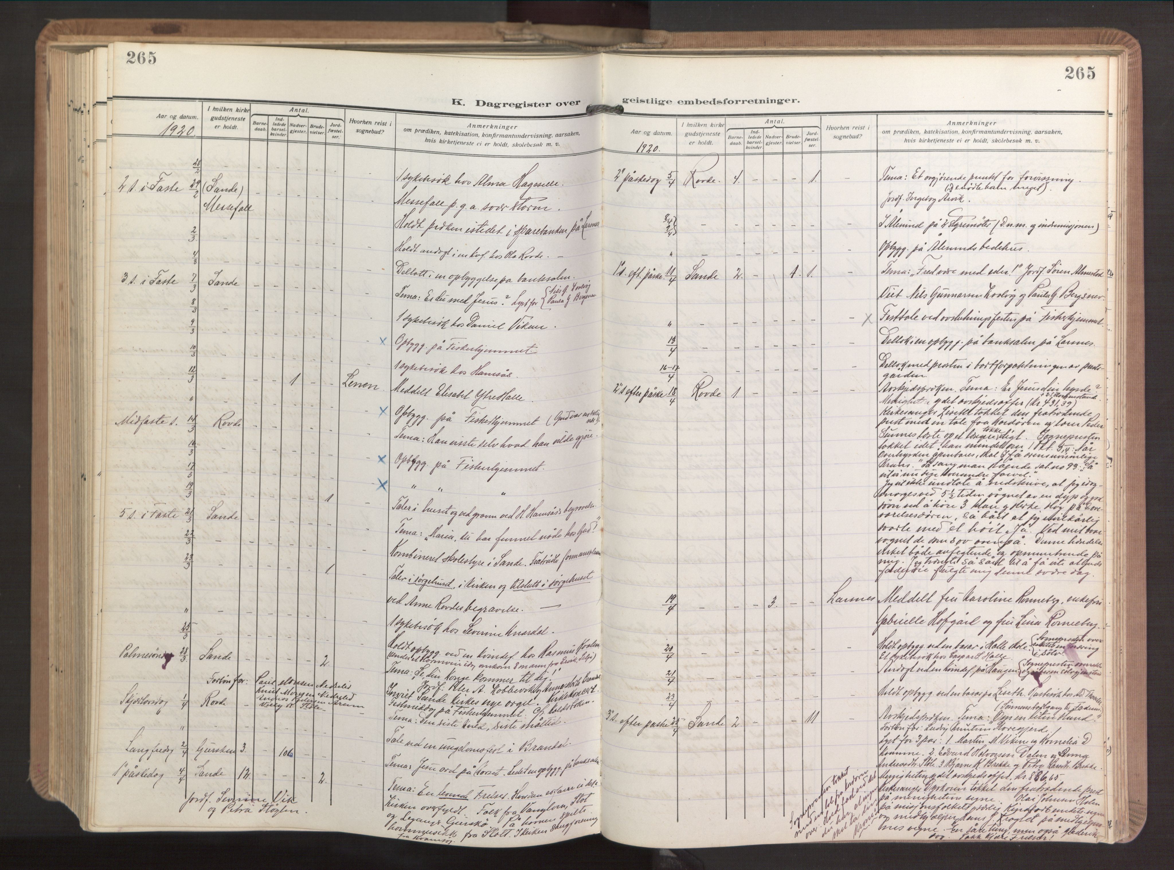 Ministerialprotokoller, klokkerbøker og fødselsregistre - Møre og Romsdal, AV/SAT-A-1454/503/L0044: Parish register (official) no. 503A12, 1918-1931, p. 265