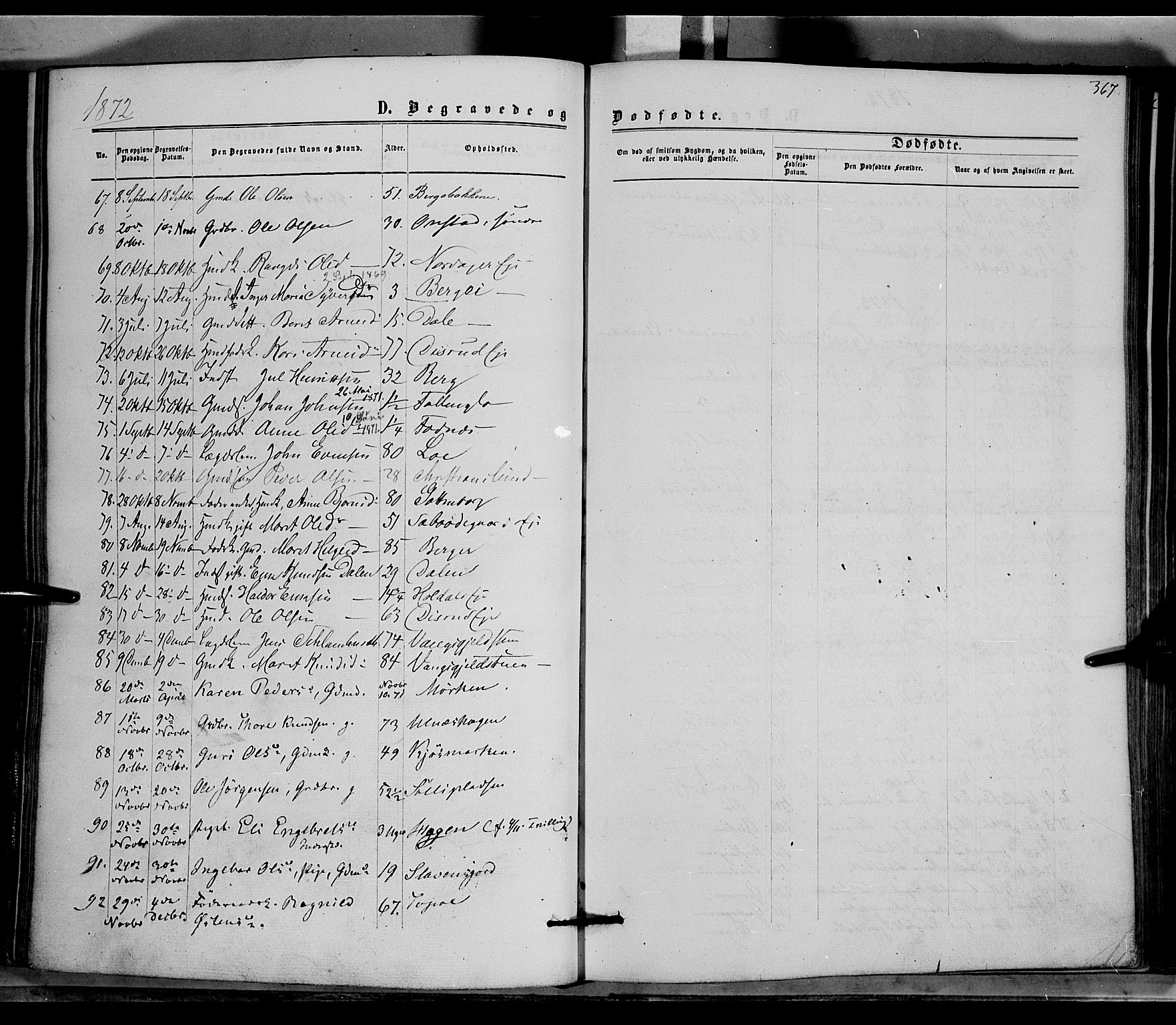 Nord-Aurdal prestekontor, SAH/PREST-132/H/Ha/Haa/L0008: Parish register (official) no. 8, 1863-1875, p. 367