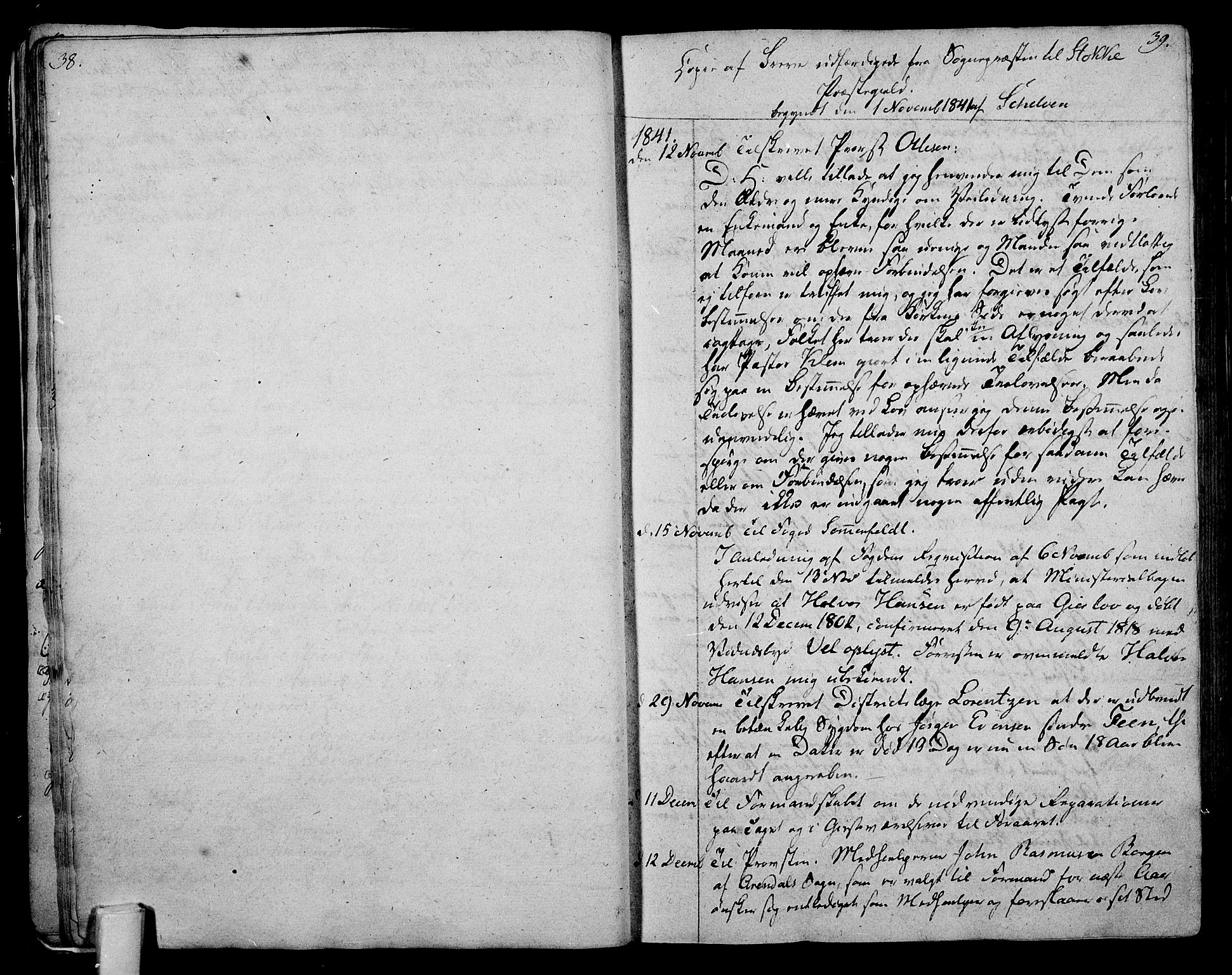 Stokke kirkebøker, SAKO/A-320/F/Fa/L0004: Parish register (official) no. I 4, 1804-1815, p. 38-39