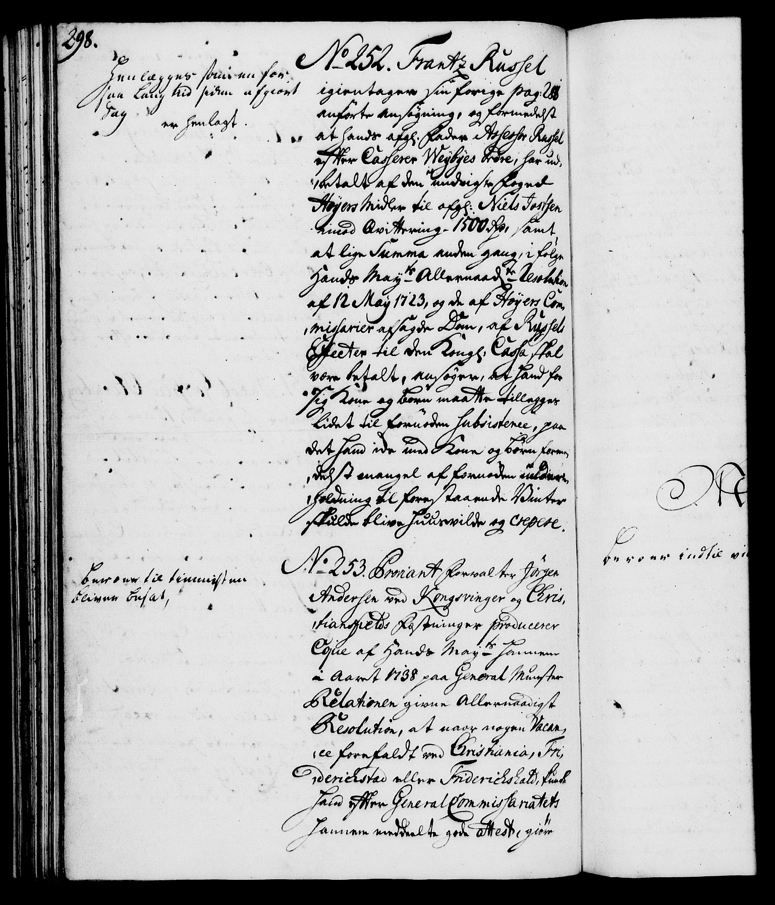 Rentekammeret, Kammerkanselliet, RA/EA-3111/G/Gh/Gha/L0024: Norsk ekstraktmemorialprotokoll (merket RK 53.69), 1742-1743, p. 298