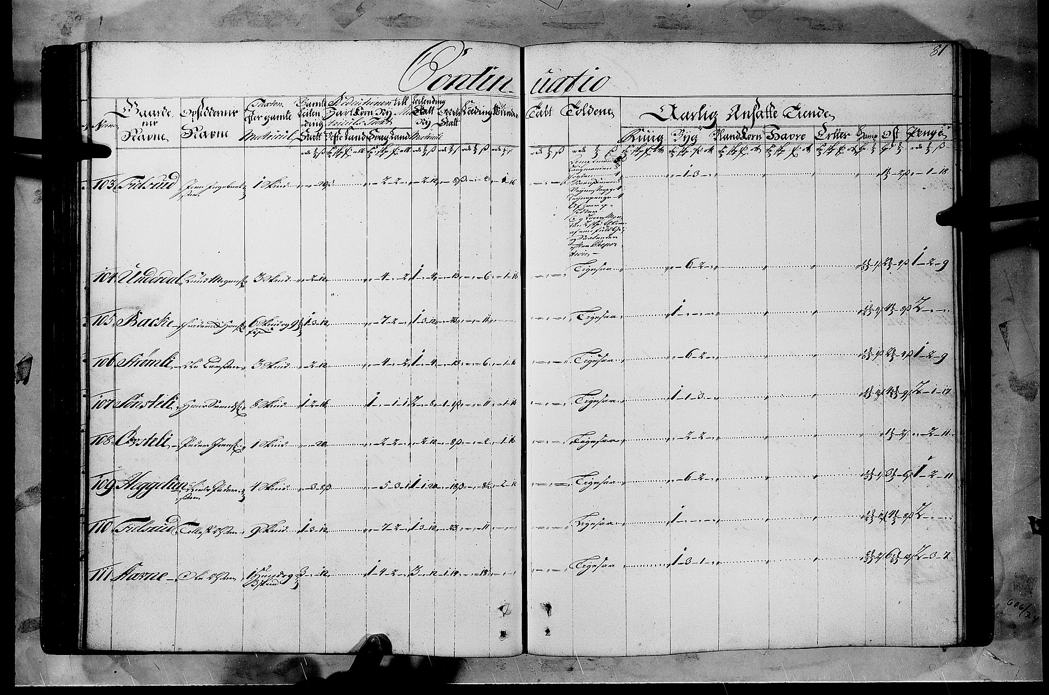 Rentekammeret inntil 1814, Realistisk ordnet avdeling, AV/RA-EA-4070/N/Nb/Nbf/L0108: Gudbrandsdalen matrikkelprotokoll, 1723, p. 80b-81a