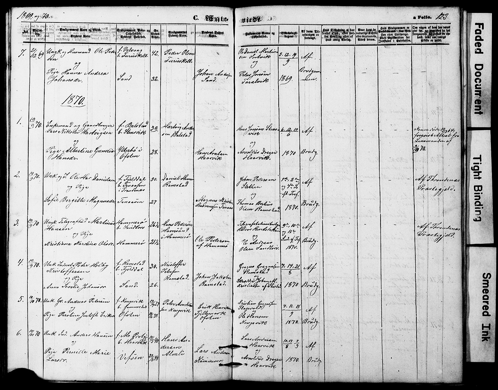 Ministerialprotokoller, klokkerbøker og fødselsregistre - Nordland, AV/SAT-A-1459/865/L0930: Parish register (copy) no. 865C02, 1866-1884, p. 123