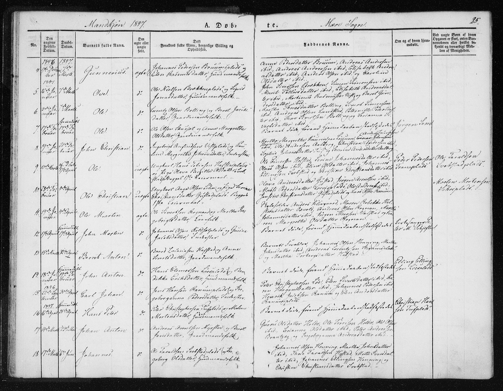 Ministerialprotokoller, klokkerbøker og fødselsregistre - Nord-Trøndelag, AV/SAT-A-1458/735/L0339: Parish register (official) no. 735A06 /1, 1836-1848, p. 25