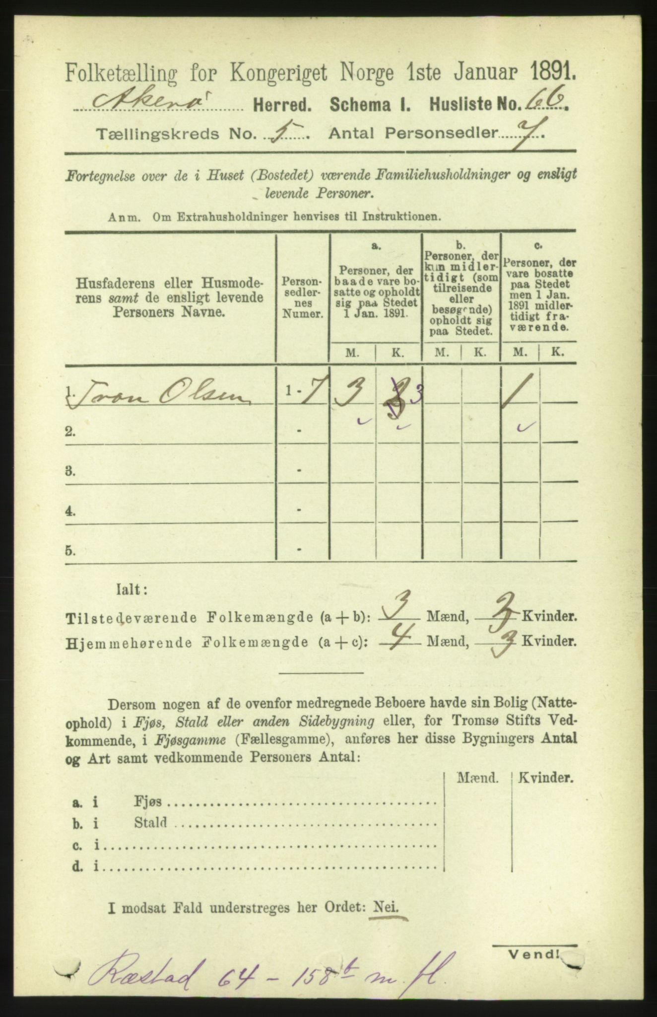 RA, 1891 census for 1545 Aukra, 1891, p. 2003