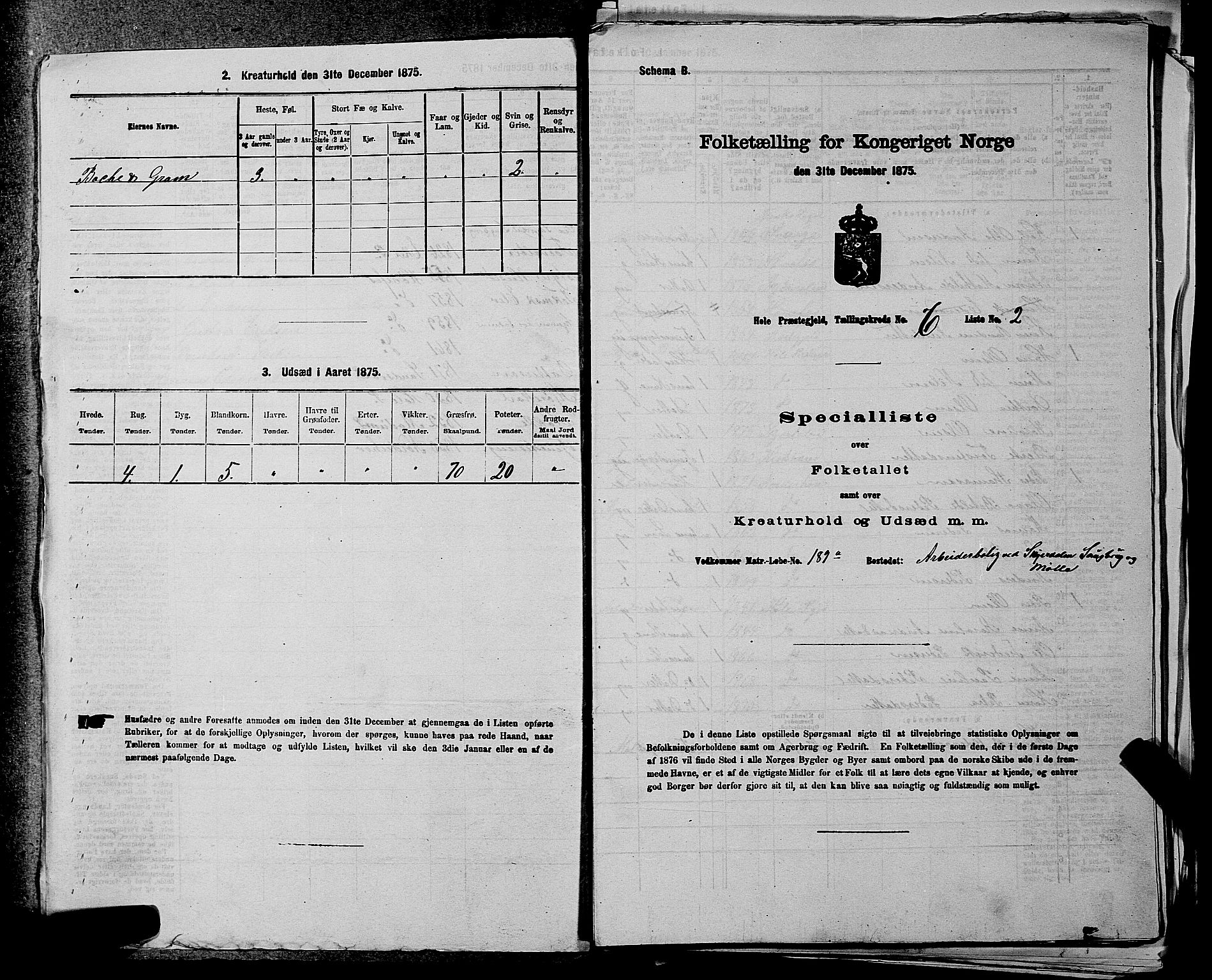 SAKO, 1875 census for 0612P Hole, 1875, p. 1120