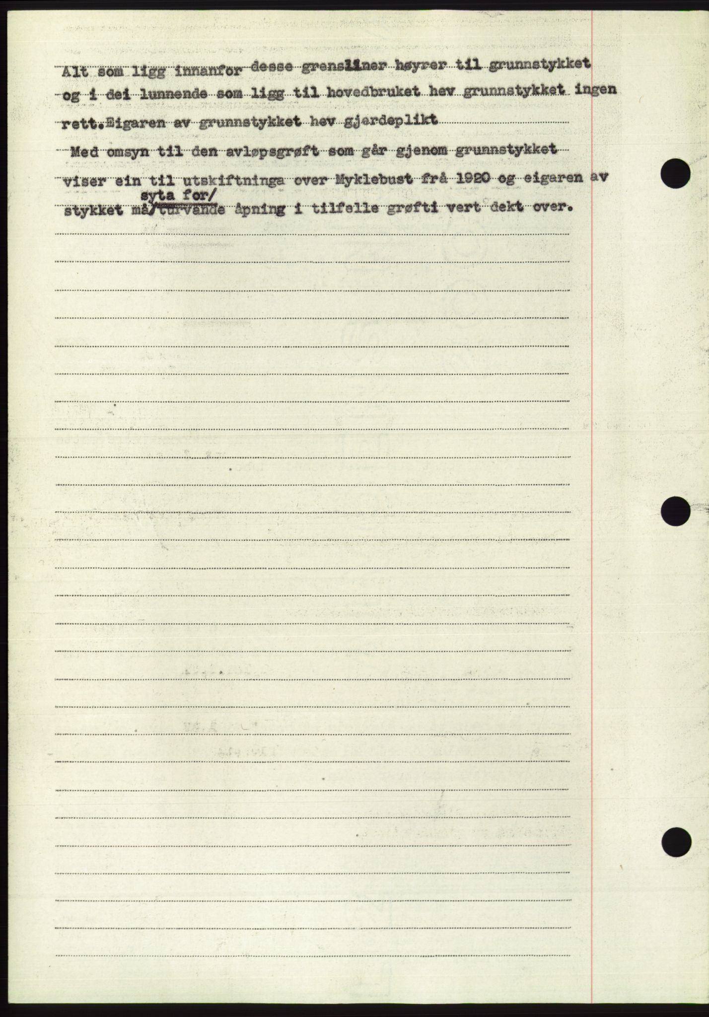 Søre Sunnmøre sorenskriveri, AV/SAT-A-4122/1/2/2C/L0085: Mortgage book no. 11A, 1949-1949, Diary no: : 1560/1949