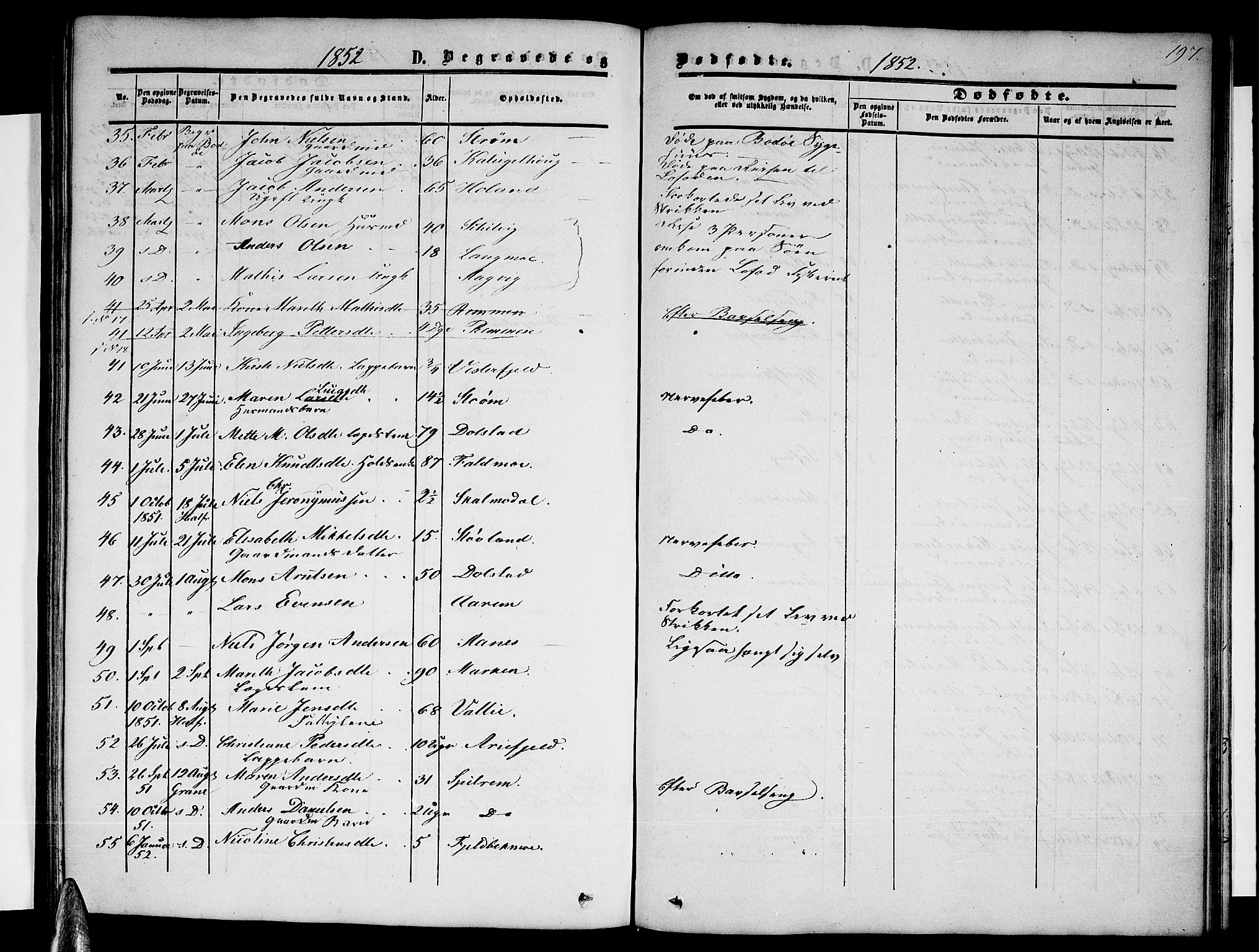 Ministerialprotokoller, klokkerbøker og fødselsregistre - Nordland, SAT/A-1459/820/L0301: Parish register (copy) no. 820C03, 1851-1858, p. 197