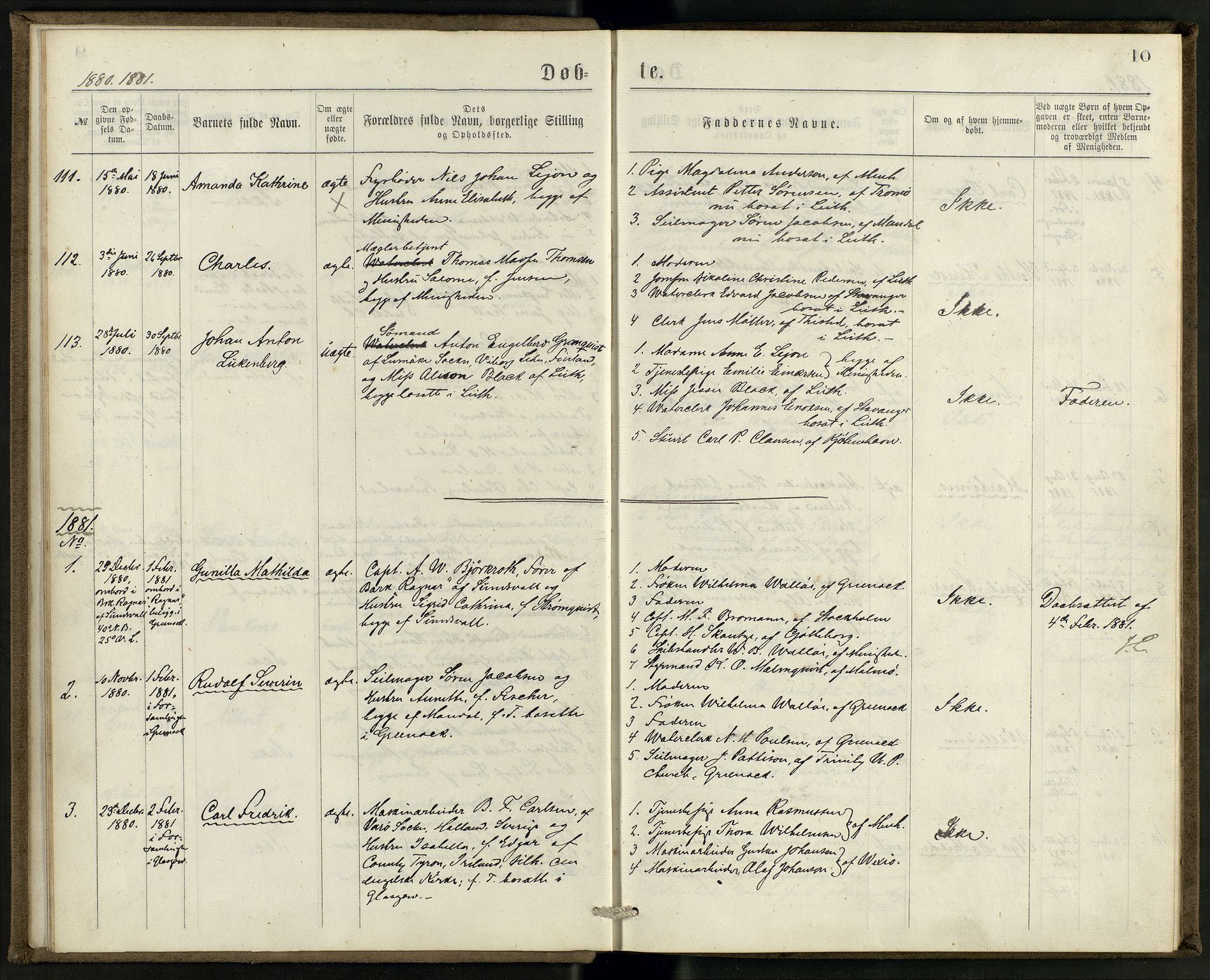 Den norske sjømannsmisjon i utlandet/Skotske havner (Leith, Glasgow), SAB/SAB/PA-0100/H/Ha/Haa/L0002: Parish register (official) no. A 2, 1877-1887, p. 9b-10a