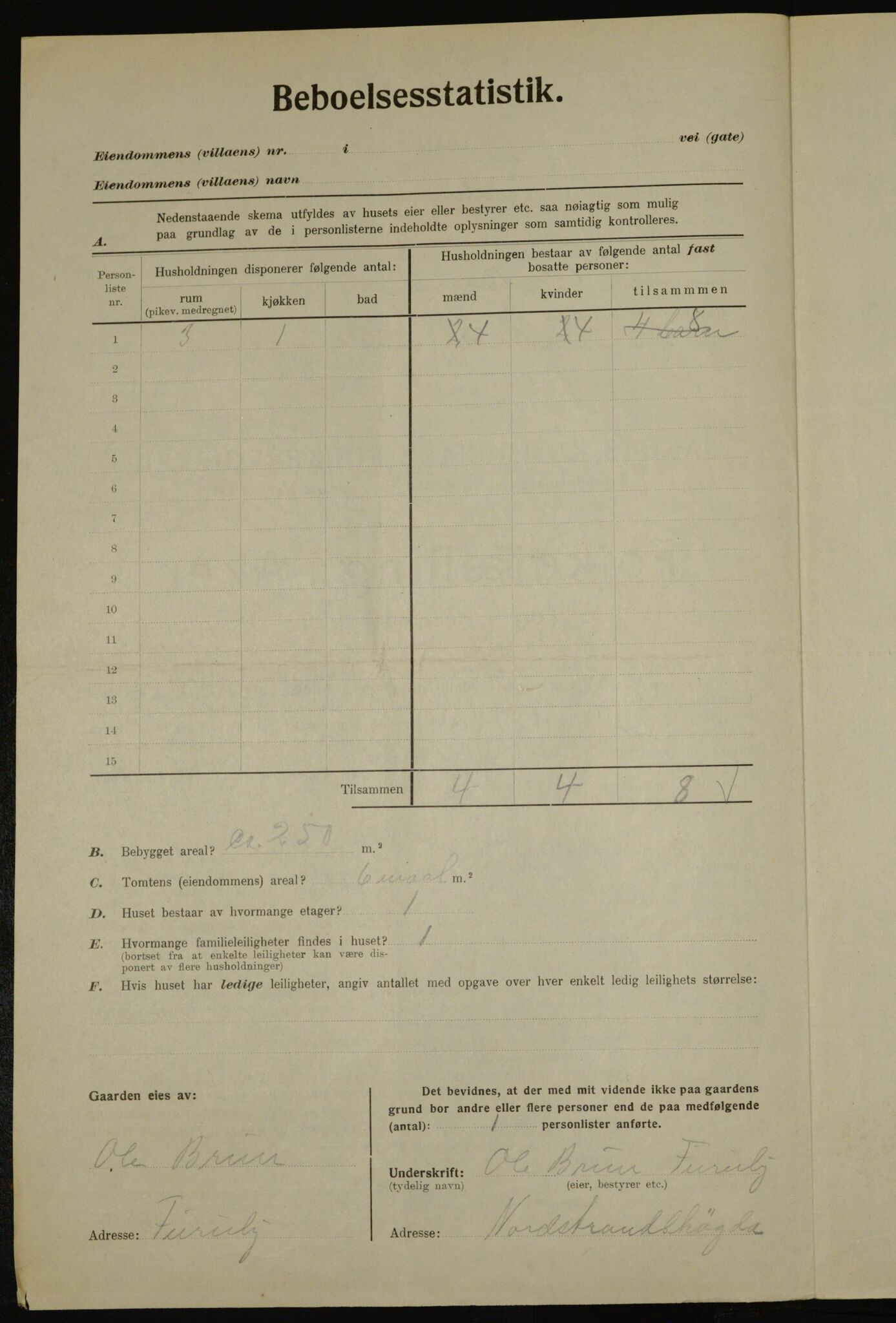 , Municipal Census 1923 for Aker, 1923, p. 37606