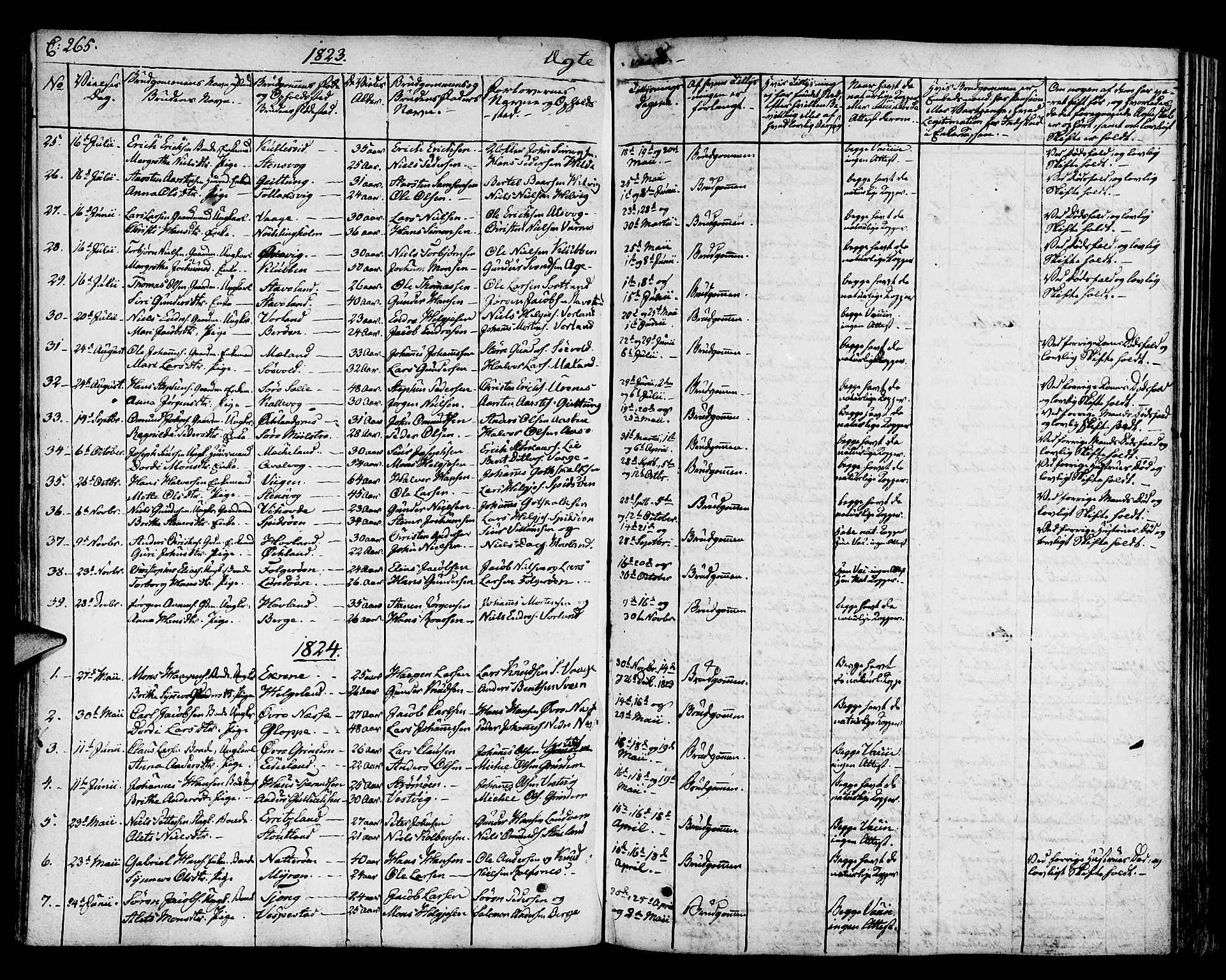 Finnås sokneprestembete, SAB/A-99925/H/Ha/Haa/Haaa/L0005: Parish register (official) no. A 5, 1823-1835, p. 265