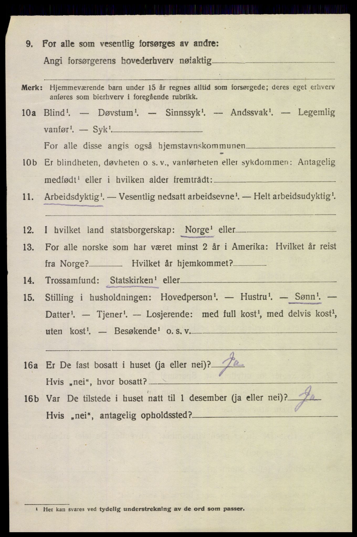SAK, 1920 census for Søndeled, 1920, p. 5836