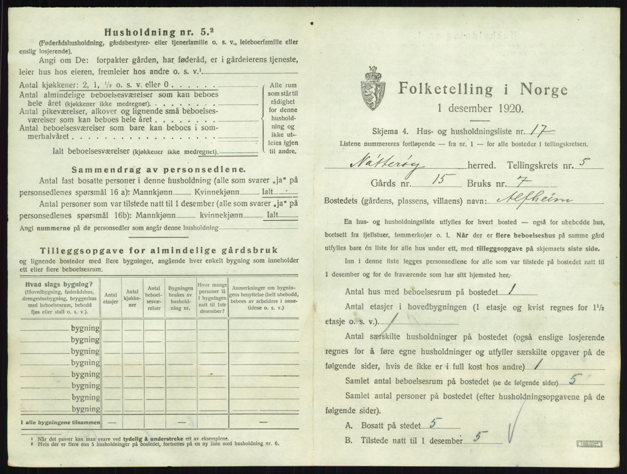 SAKO, 1920 census for Nøtterøy, 1920, p. 904