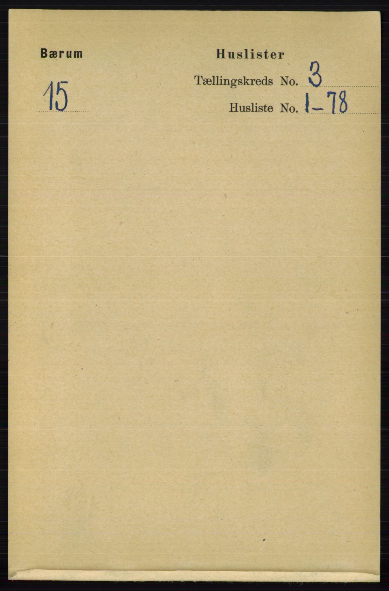 RA, 1891 census for 0219 Bærum, 1891, p. 1901