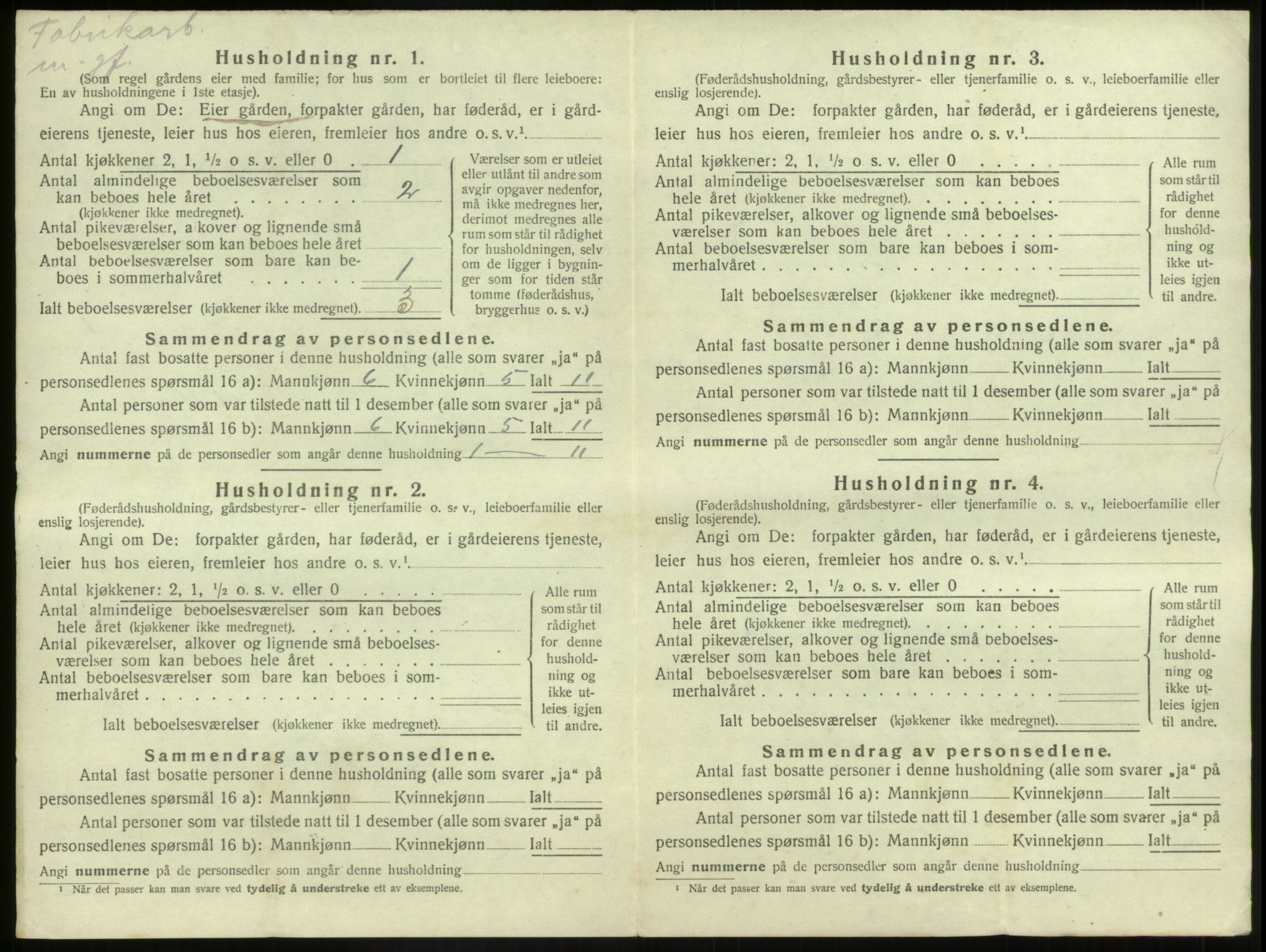 SAB, 1920 census for Sør-Vågsøy, 1920, p. 92