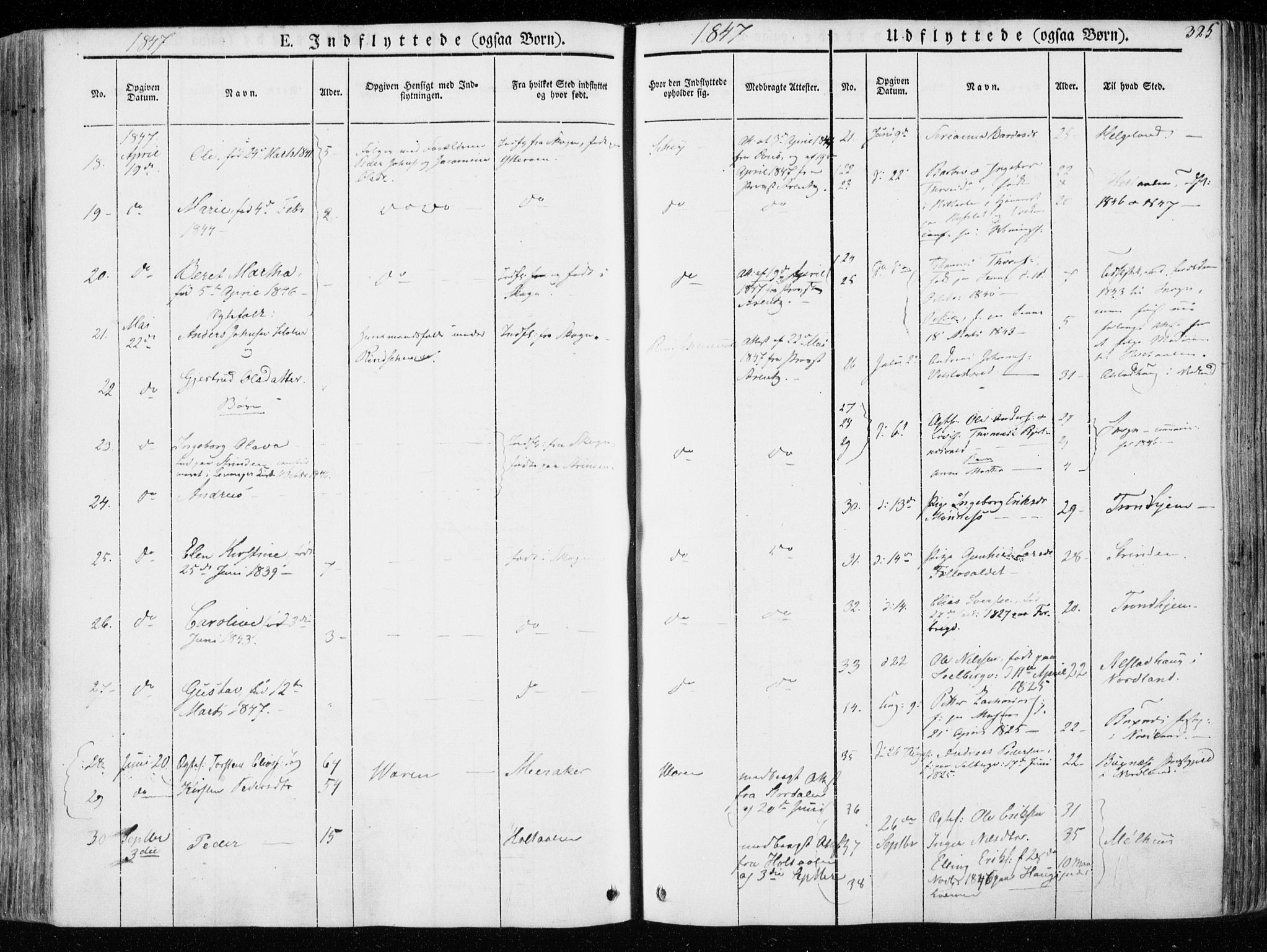 Ministerialprotokoller, klokkerbøker og fødselsregistre - Nord-Trøndelag, SAT/A-1458/723/L0239: Parish register (official) no. 723A08, 1841-1851, p. 325