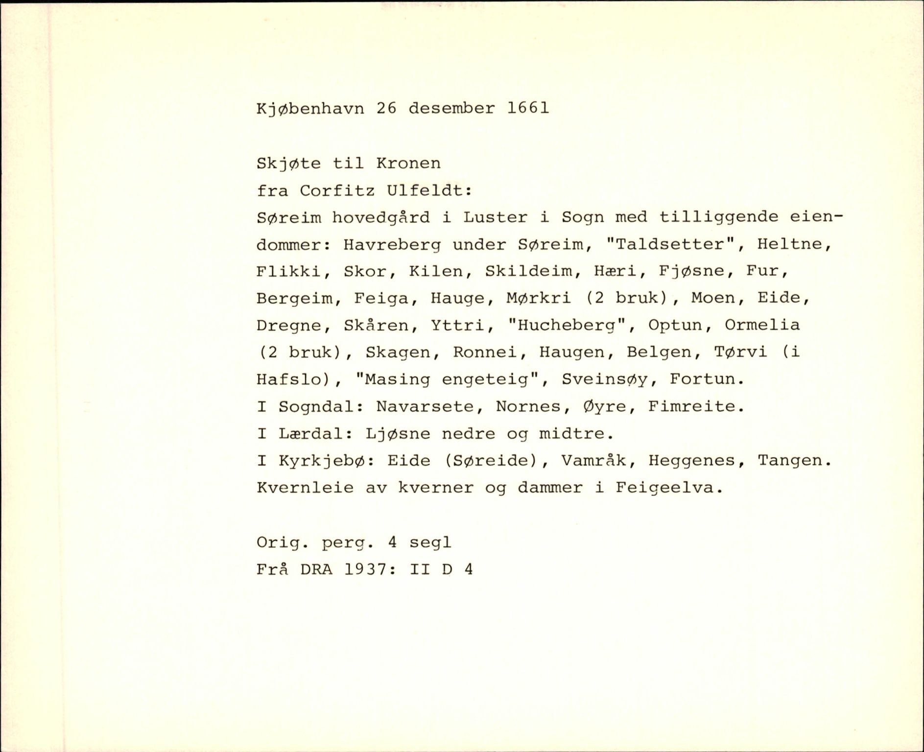 Riksarkivets diplomsamling, AV/RA-EA-5965/F35/F35f/L0002: Regestsedler: Diplomer fra DRA 1937 og 1996, p. 181