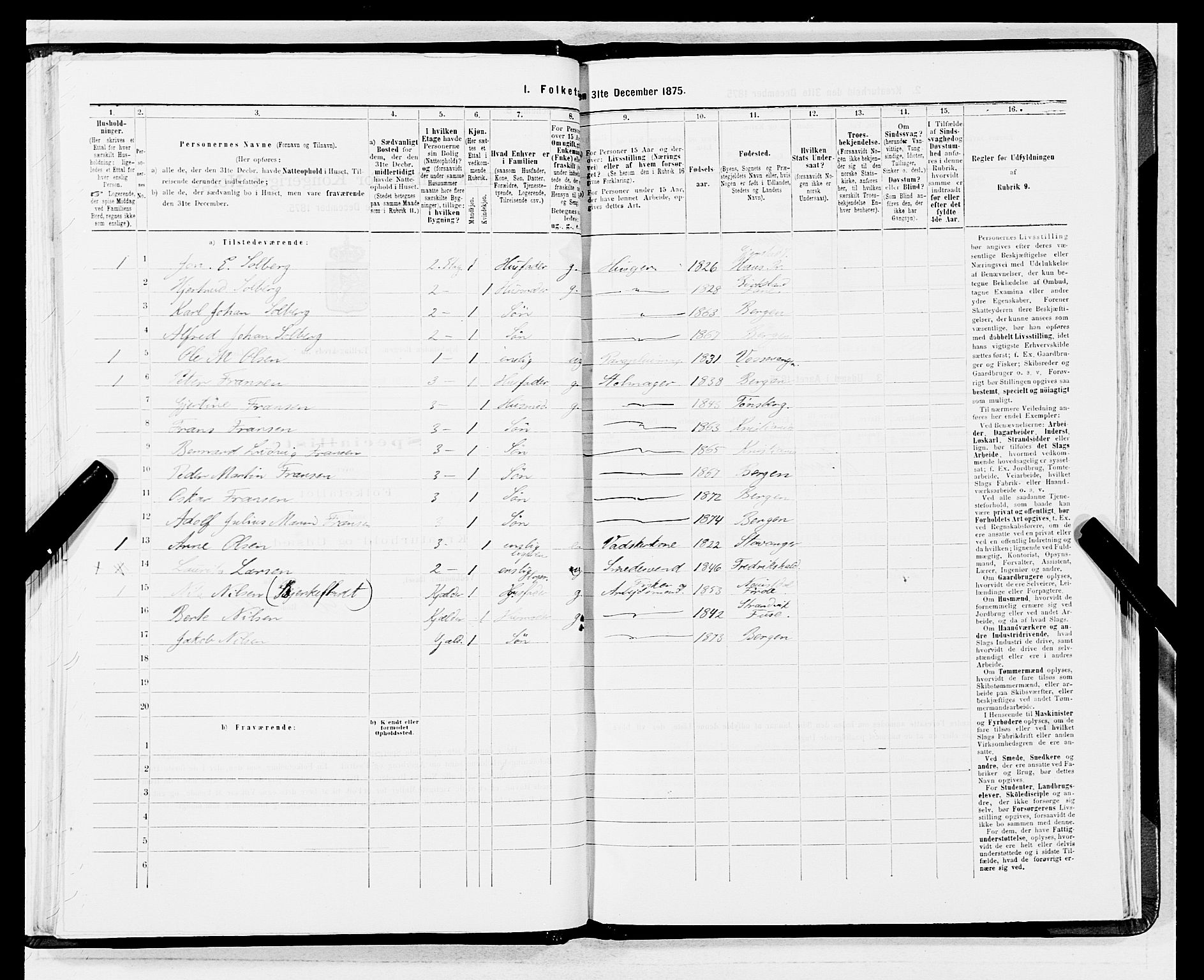SAB, 1875 census for 1301 Bergen, 1875, p. 4508