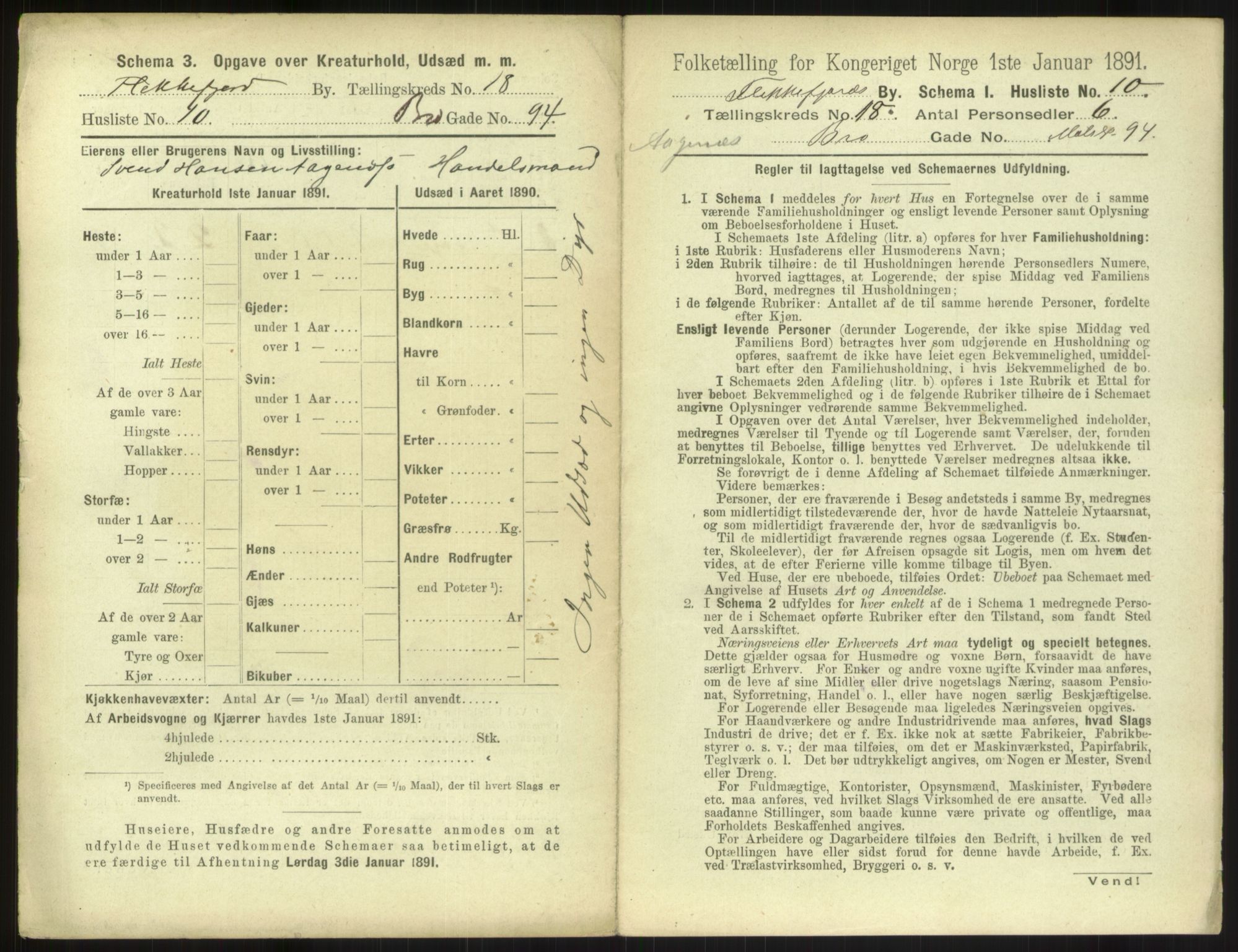 RA, 1891 census for 1004 Flekkefjord, 1891, p. 656