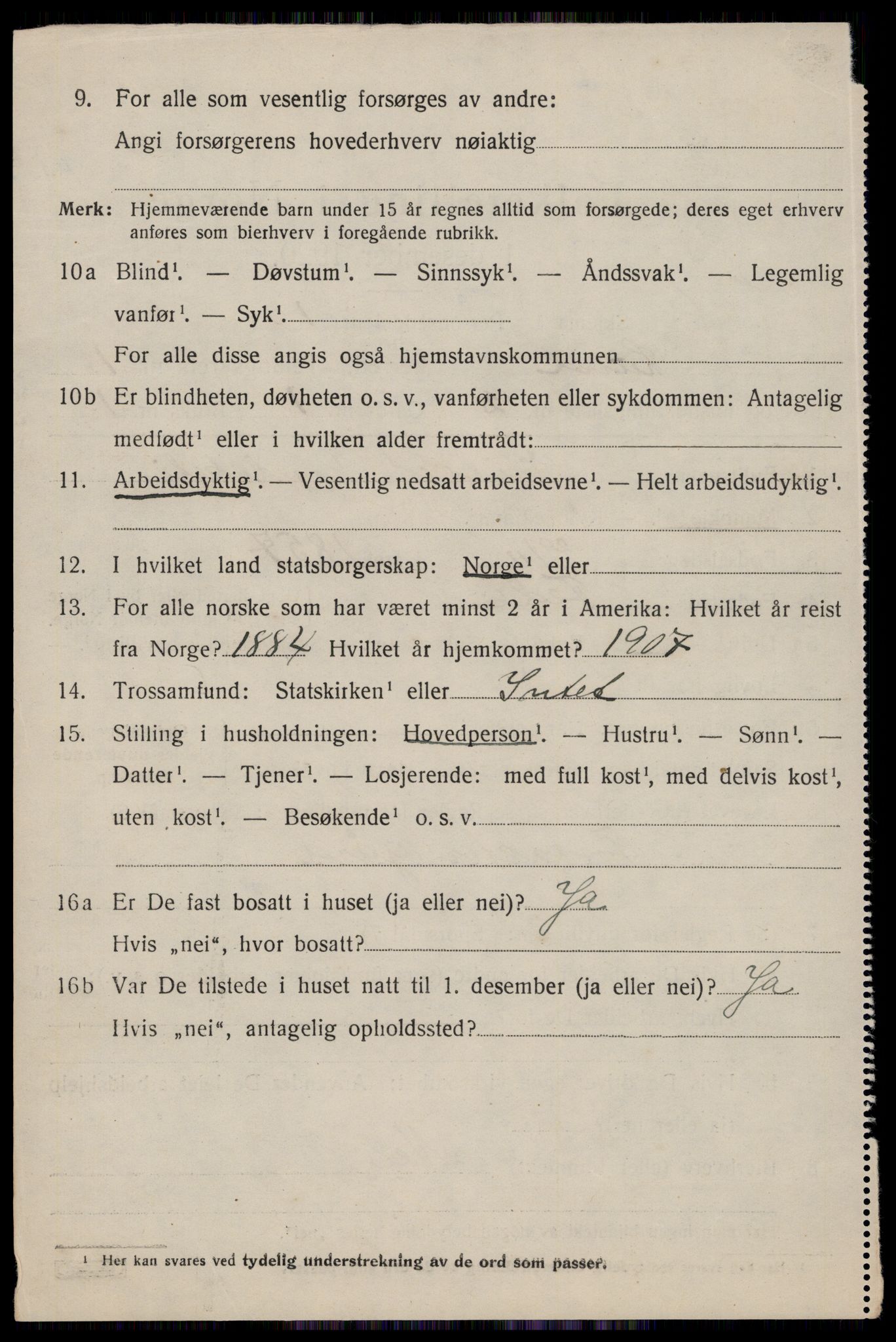 SAST, 1920 census for Lund, 1920, p. 719