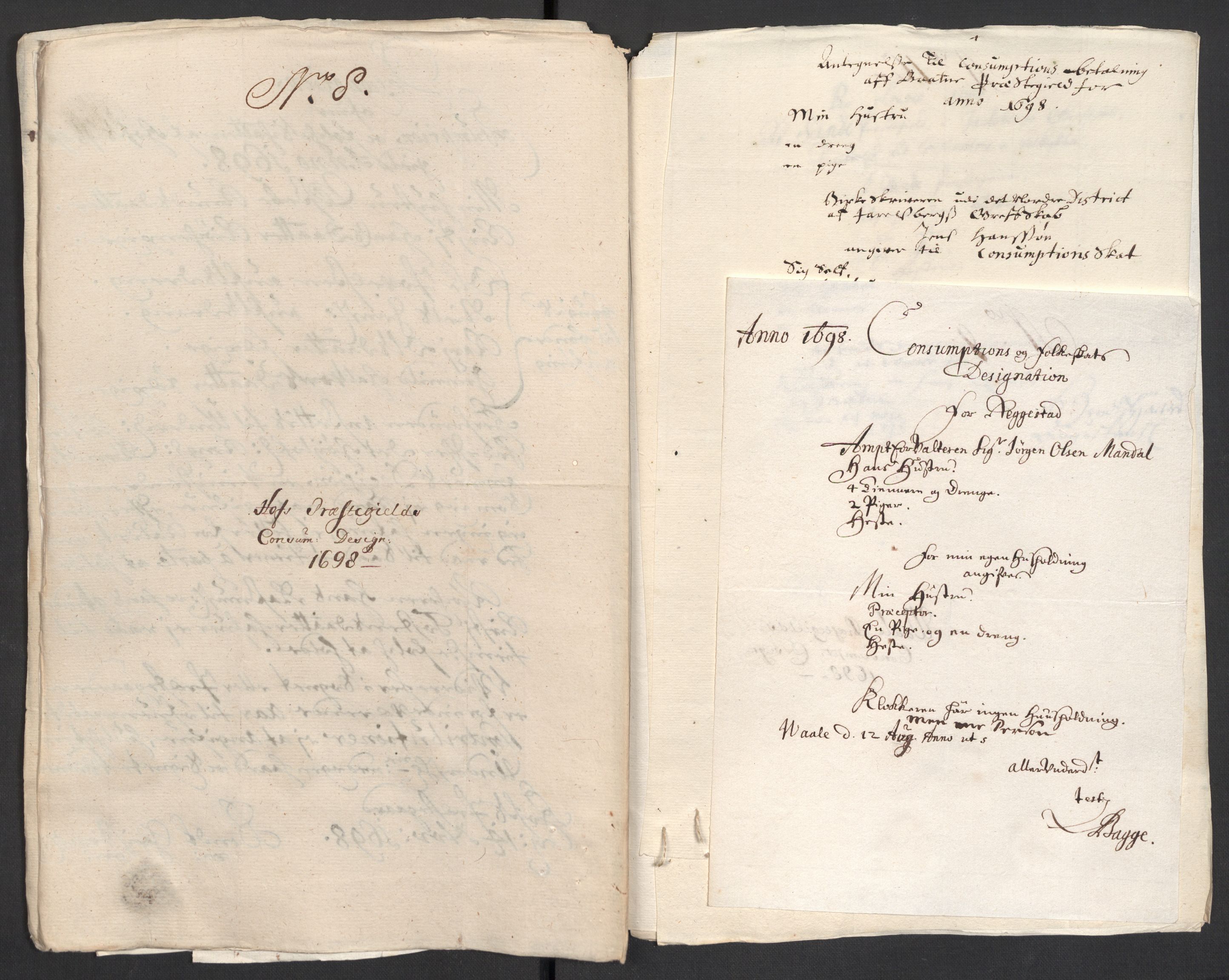 Rentekammeret inntil 1814, Reviderte regnskaper, Fogderegnskap, RA/EA-4092/R32/L1868: Fogderegnskap Jarlsberg grevskap, 1697-1699, p. 159