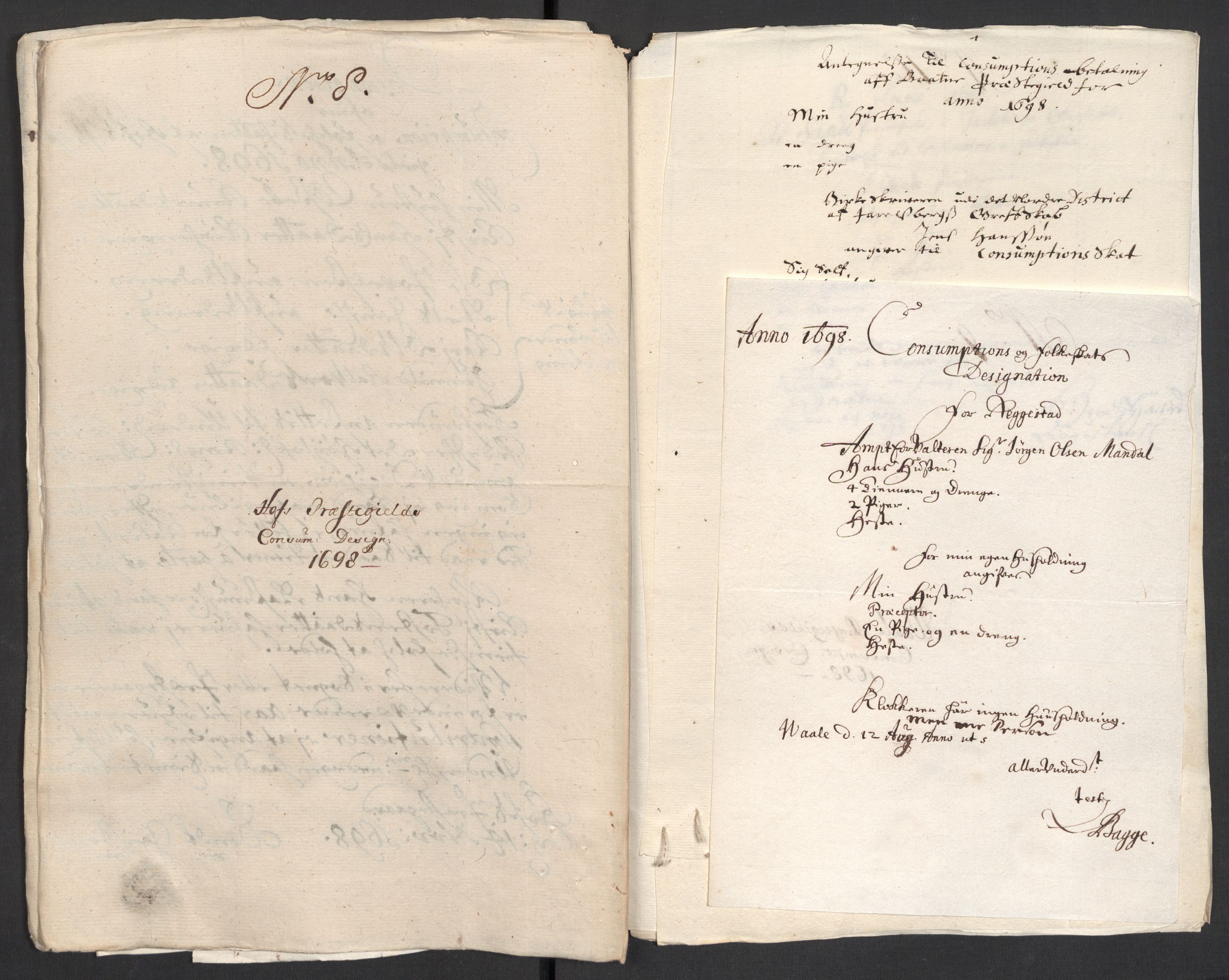 Rentekammeret inntil 1814, Reviderte regnskaper, Fogderegnskap, AV/RA-EA-4092/R32/L1868: Fogderegnskap Jarlsberg grevskap, 1697-1699, p. 159