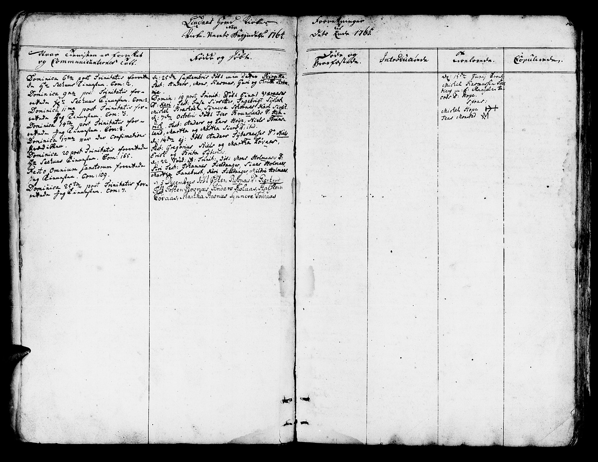 Lindås Sokneprestembete, SAB/A-76701/H/Haa: Parish register (official) no. A 4, 1764-1791, p. 2