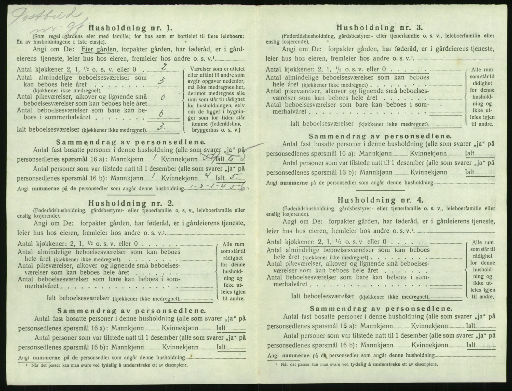 SAK, 1920 census for Tromøy, 1920, p. 542