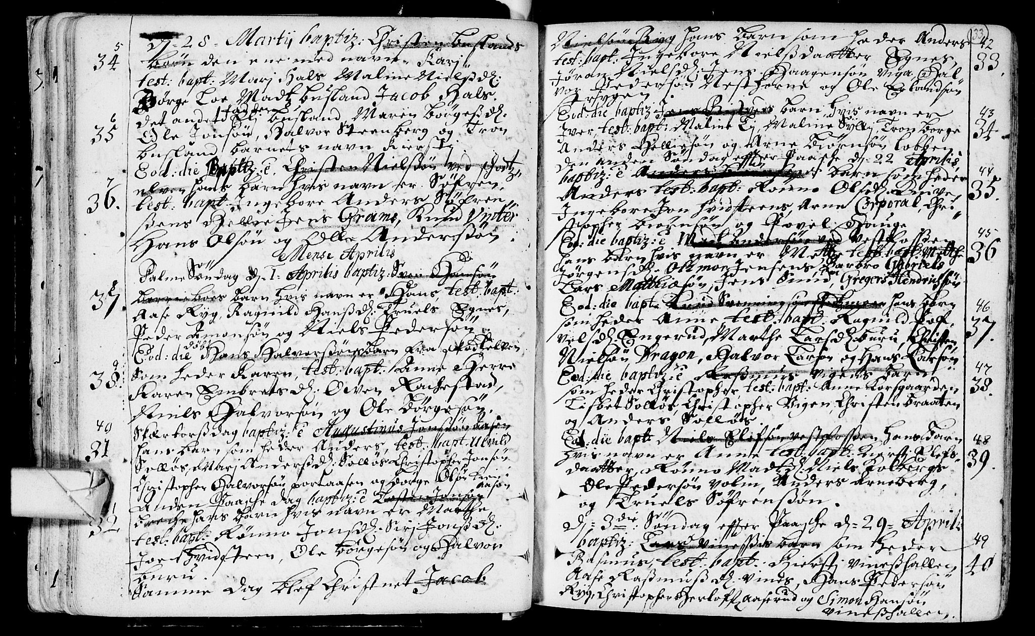 Eiker kirkebøker, AV/SAKO-A-4/F/Fa/L0002: Parish register (official) no. I 2, 1705-1724, p. 33