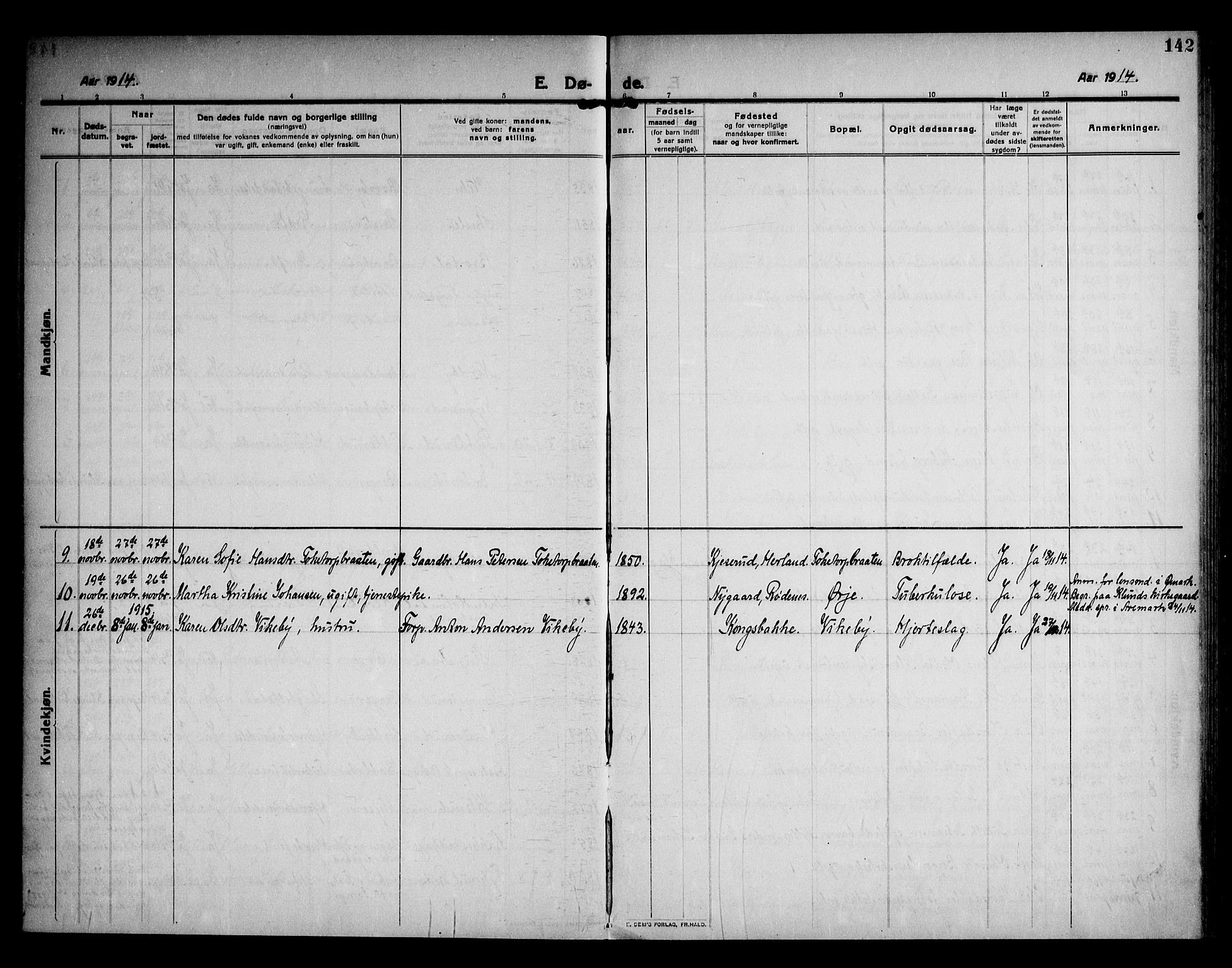 Rødenes prestekontor Kirkebøker, AV/SAO-A-2005/F/Fa/L0012: Parish register (official) no. I 12, 1911-1926, p. 142