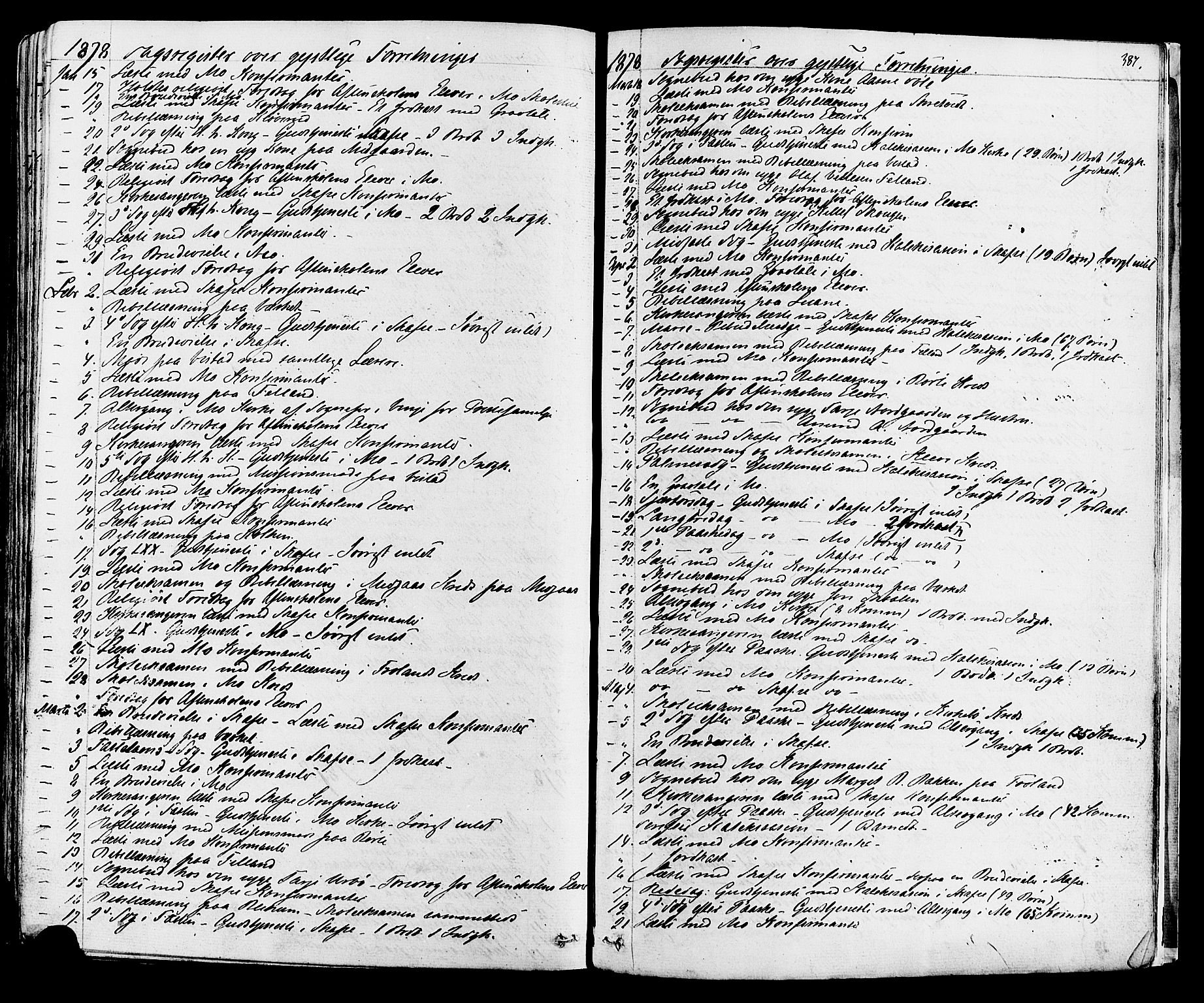 Mo kirkebøker, AV/SAKO-A-286/F/Fa/L0006: Parish register (official) no. I 6, 1865-1885, p. 387