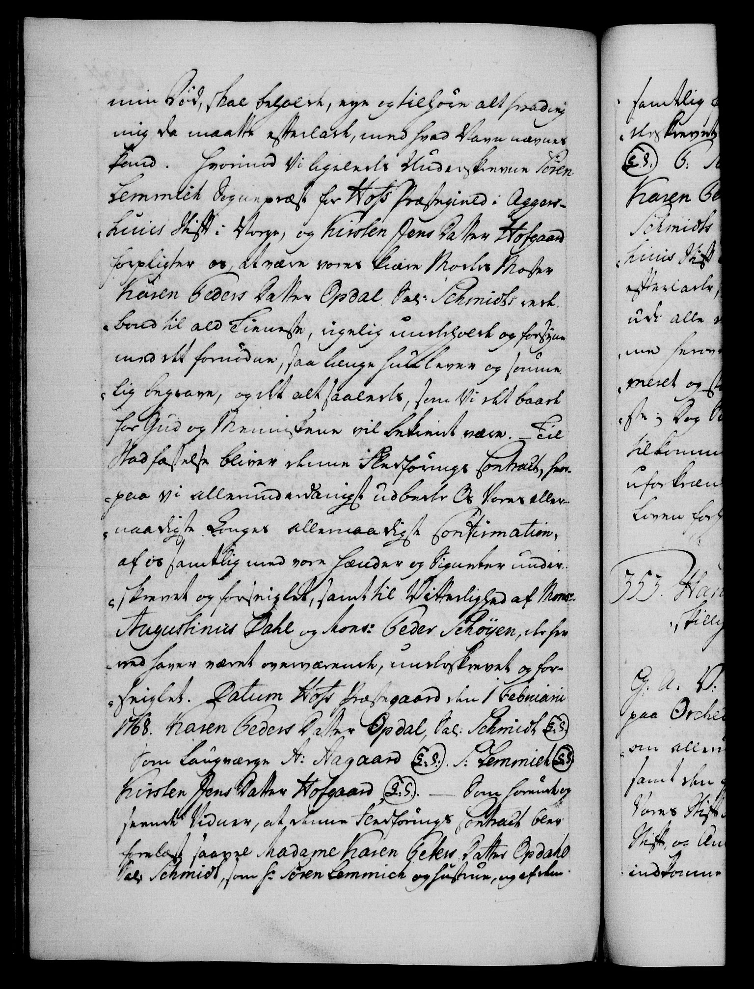 Danske Kanselli 1572-1799, AV/RA-EA-3023/F/Fc/Fca/Fcaa/L0043: Norske registre, 1766-1768, p. 664b