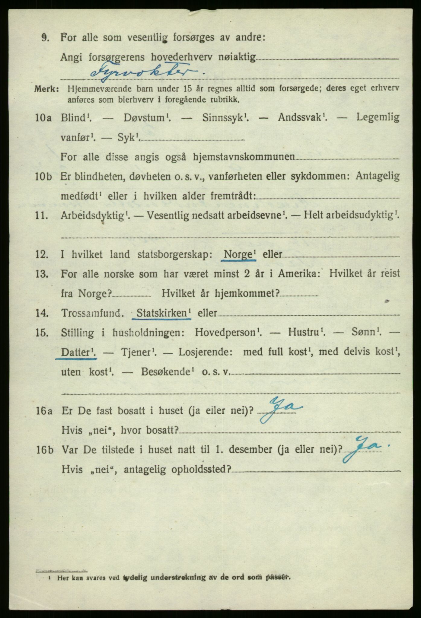 SAB, 1920 census for Kinn, 1920, p. 1930