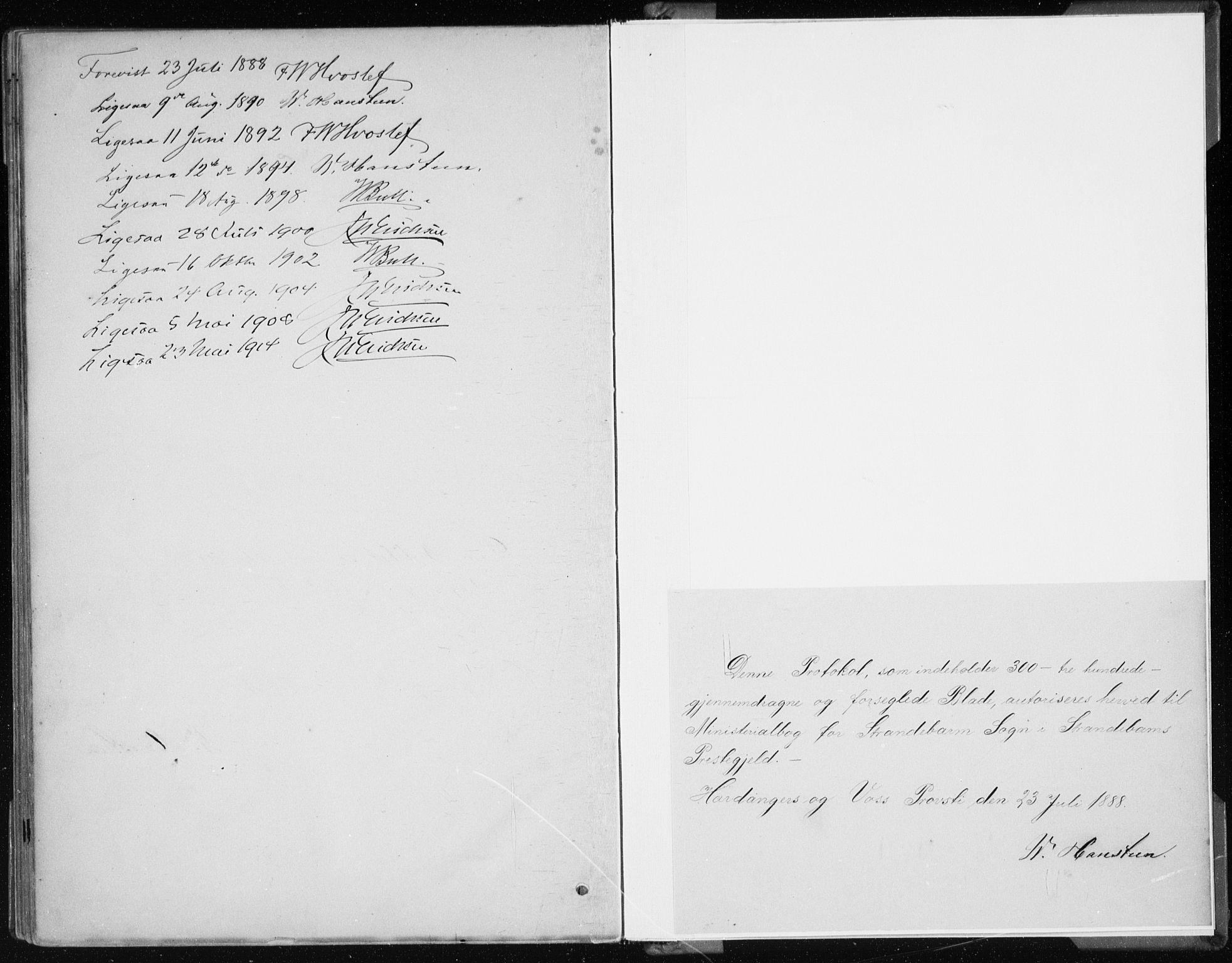 Strandebarm sokneprestembete, AV/SAB-A-78401/H/Haa: Parish register (official) no. B  1, 1886-1908