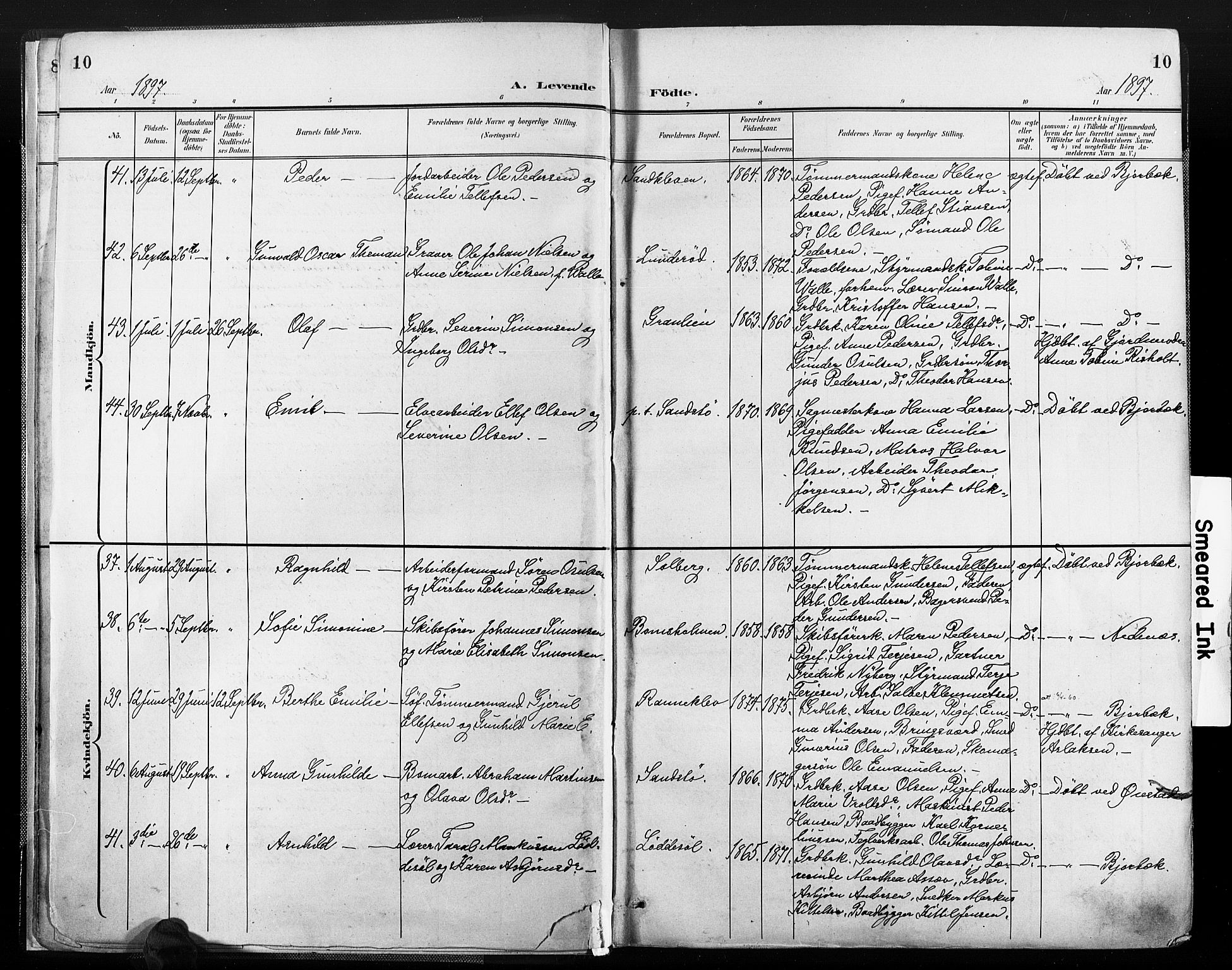 Øyestad sokneprestkontor, AV/SAK-1111-0049/F/Fa/L0018: Parish register (official) no. A 18, 1897-1907, p. 10