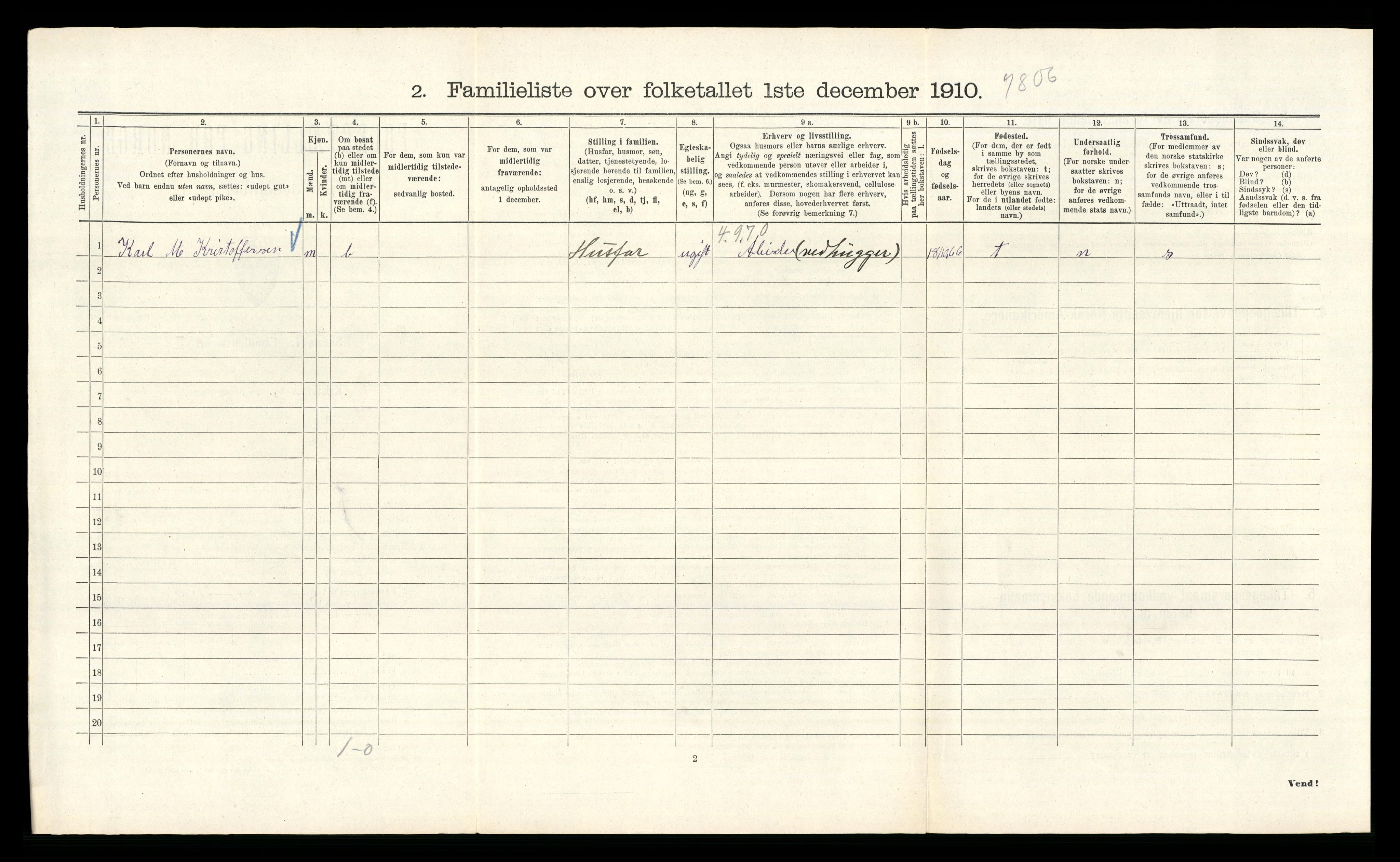 RA, 1910 census for Kristiania, 1910, p. 26158