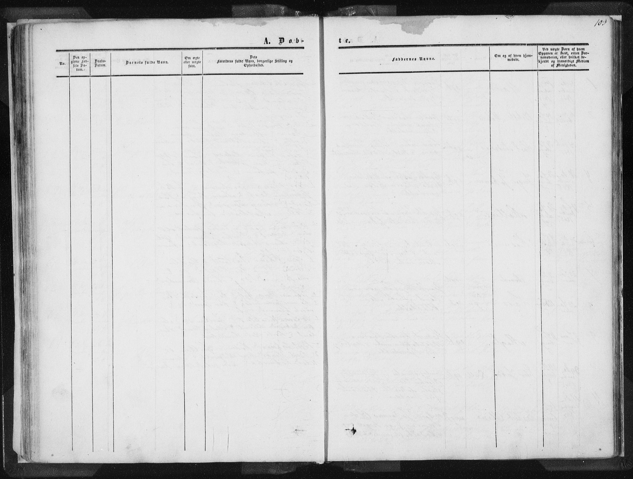 Vikedal sokneprestkontor, AV/SAST-A-101840/01/IV: Parish register (official) no. A 6.1, 1851-1867, p. 103