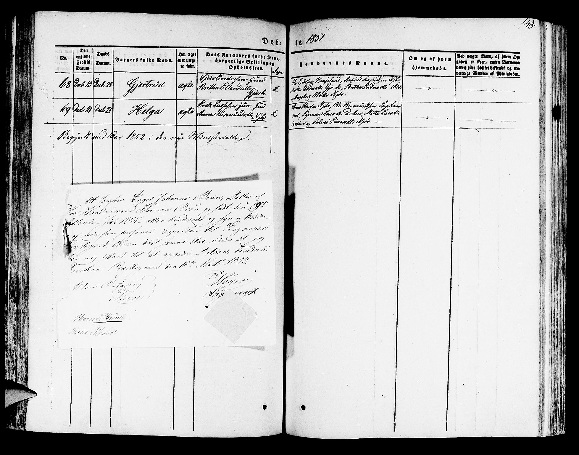 Leikanger sokneprestembete, AV/SAB-A-81001/H/Haa/Haaa/L0007: Parish register (official) no. A 7, 1838-1851, p. 143