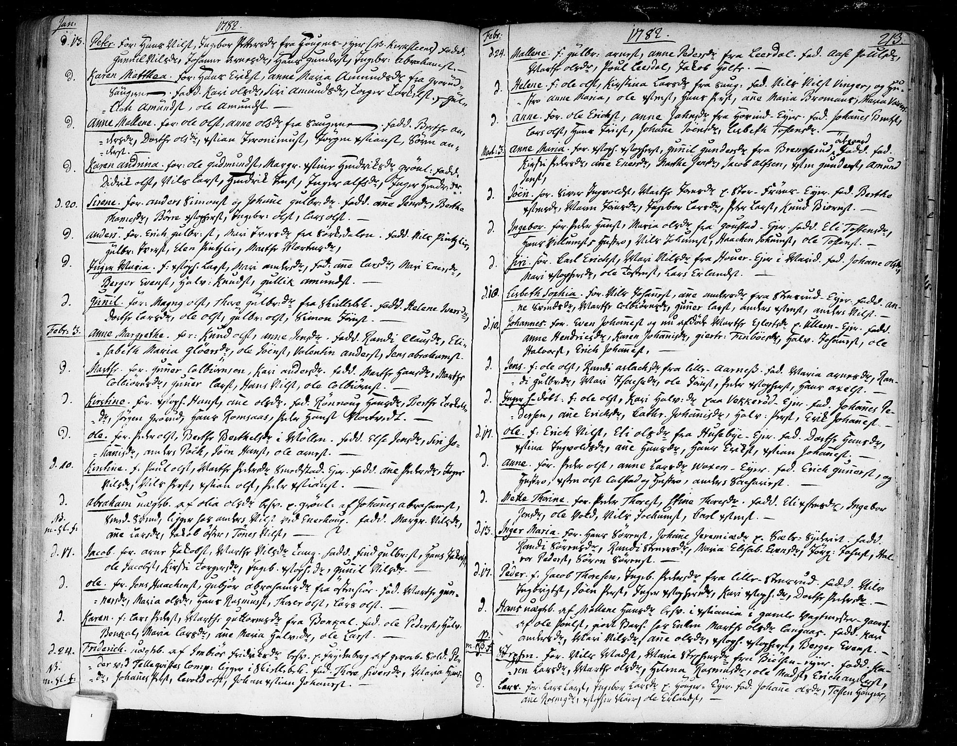 Aker prestekontor kirkebøker, SAO/A-10861/F/L0009: Parish register (official) no. 9, 1765-1785, p. 213